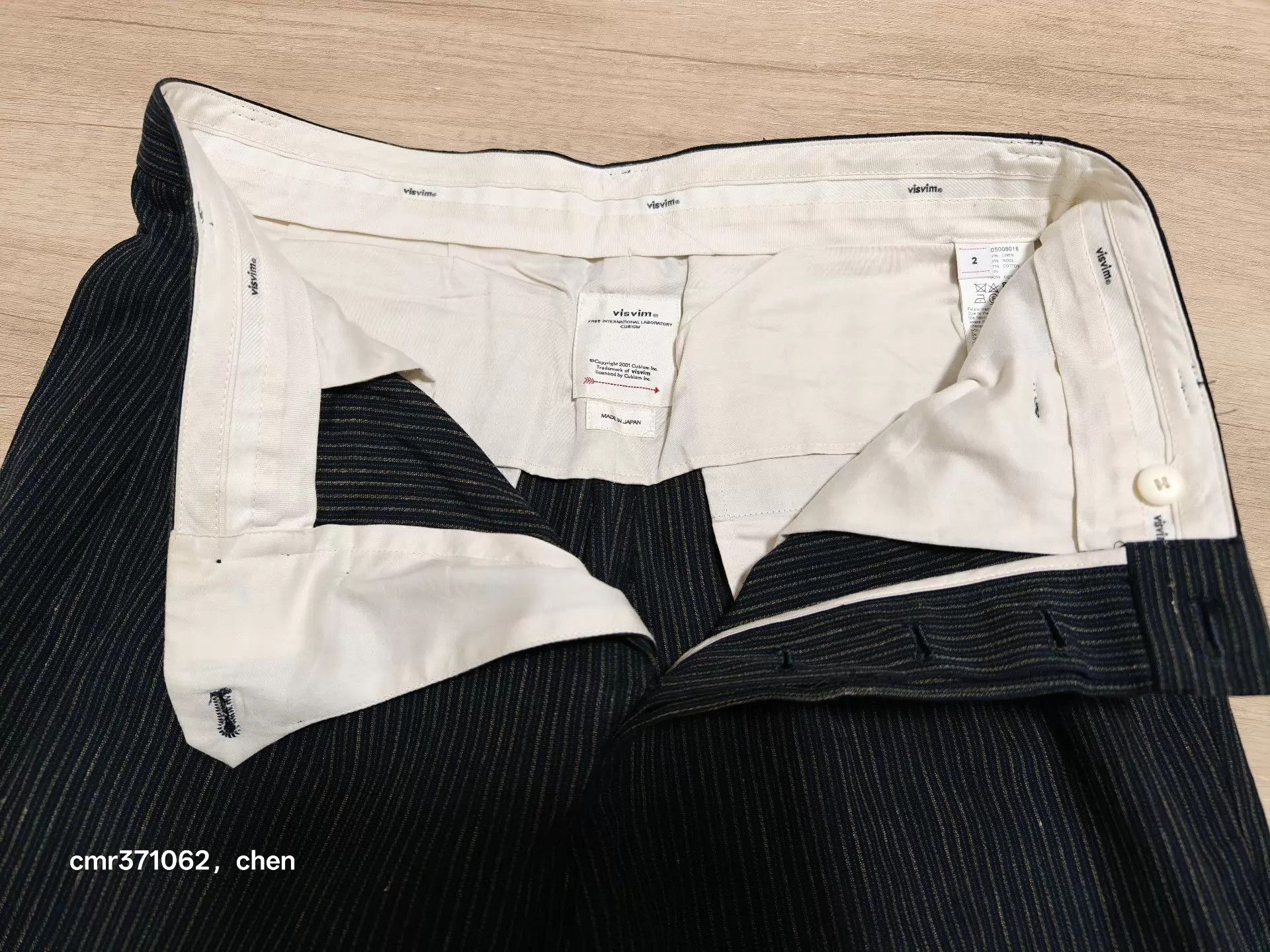 Visvim VISVIM 23AW MCCLOUD SLACKS SANTOME Navy 2 (3w) Rare Size US 32 / EU 48 - 4 Thumbnail