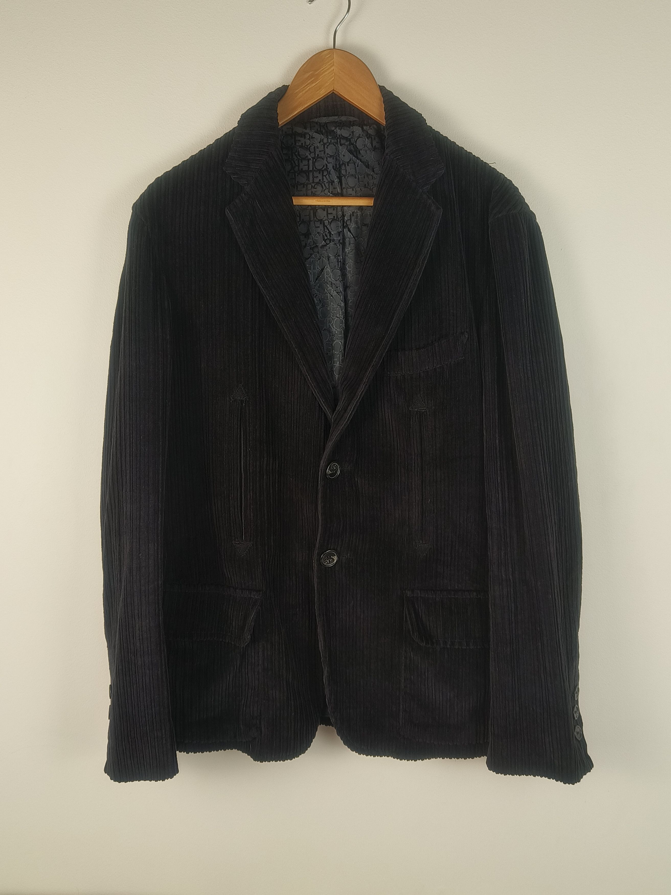 Iceberg Iceberg Vintage 90s Monogram Lining Corduroy Blazer Size 42R - 1 Thumbnail