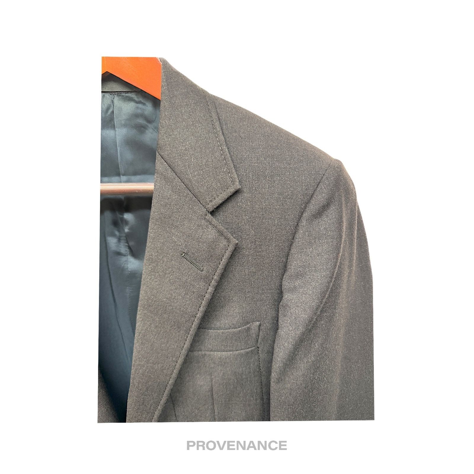 Lanvin 🔴 Lanvin Grosgrain Trim Blazer Jacket Coat - Grey 36 46 Size US S / EU 44-46 / 1 - 6 Thumbnail