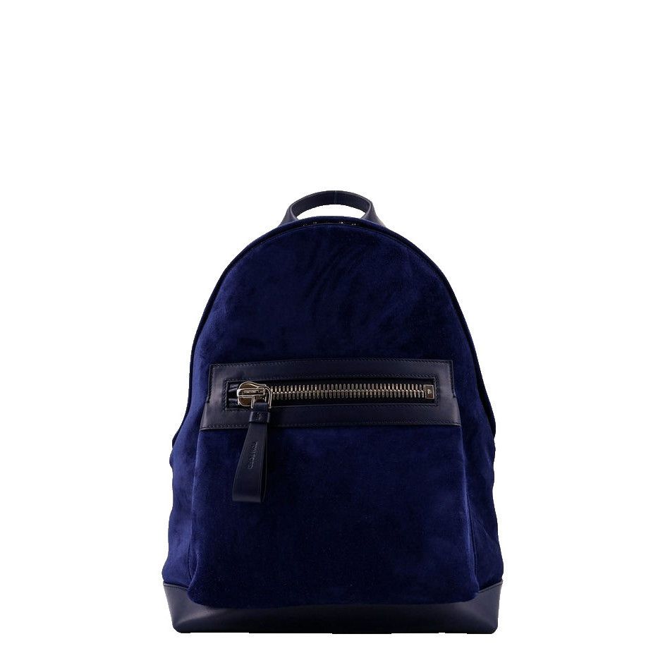 Tom Ford TOM FORD Blue Suede Backpack New And Authentic Size ONE SIZE - 1 Thumbnail