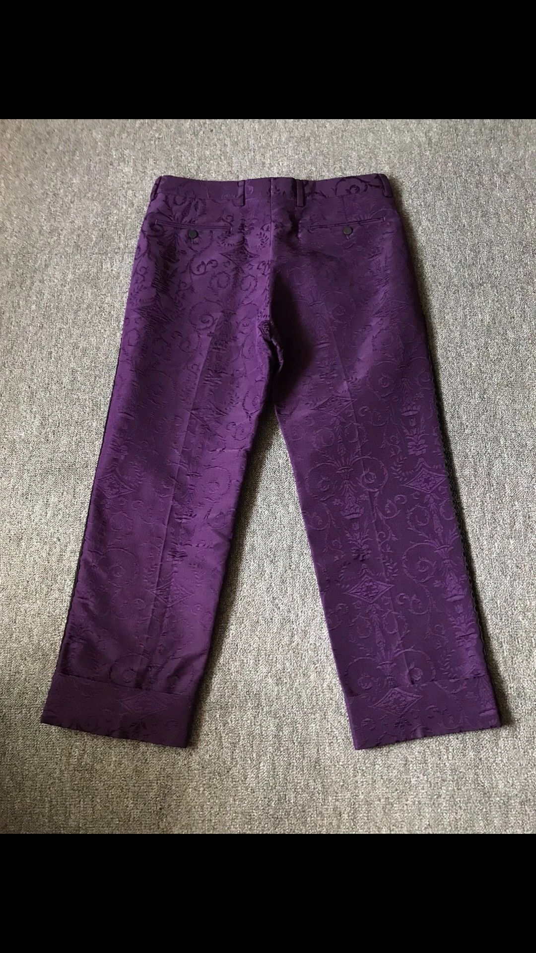 Gucci Gucci Chinos 48 Wool Silk Embossed Embroidery Cuffed Size US 32 / EU 48 - 2 Thumbnail