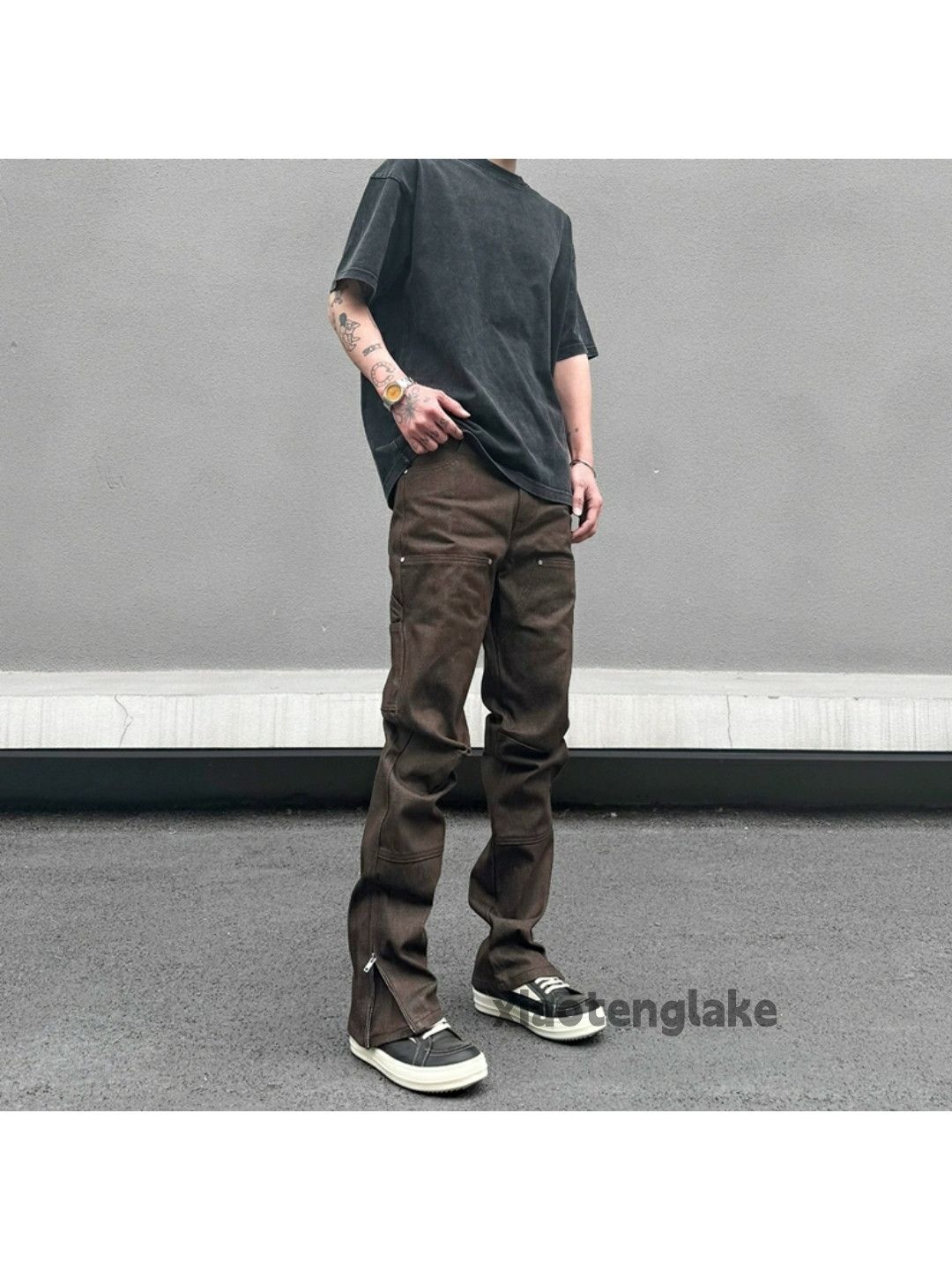 Jean × Vintage zipper utility skate hiphop carpenter workwear jeans Size US 34 / EU 50 - 4 Thumbnail