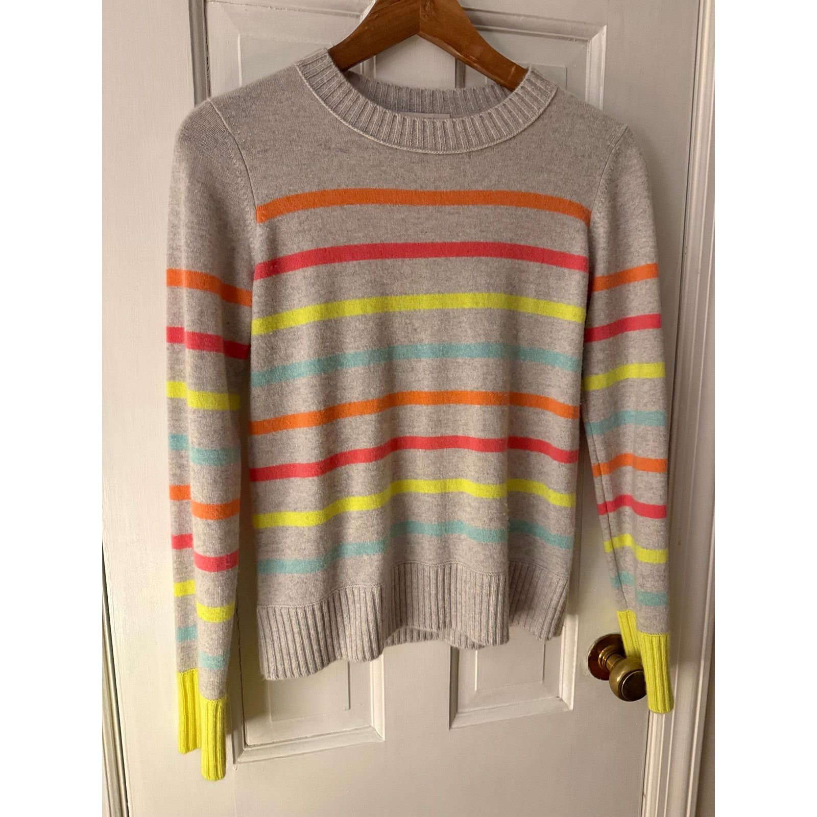 KINROSS Kinross Cashmere Stripped Sweater - Size Extra Small Size XS / US 0-2 / IT 36-38 - 1 Thumbnail