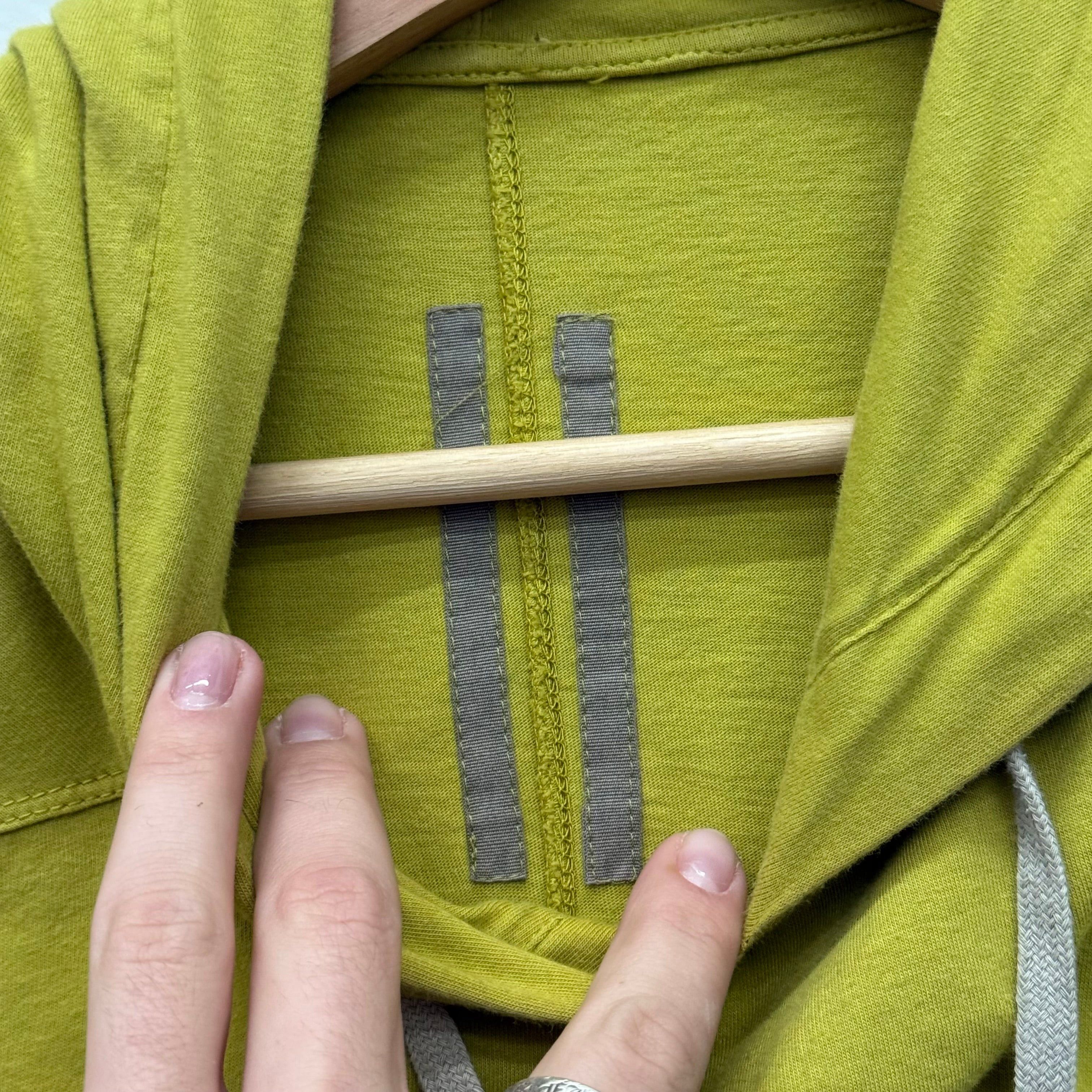 Rick Owens Drkshdw Rick Owens DRKSHDW Long Hoodie Yellow - Size M Size US M / EU 48-50 / 2 - 4 Thumbnail