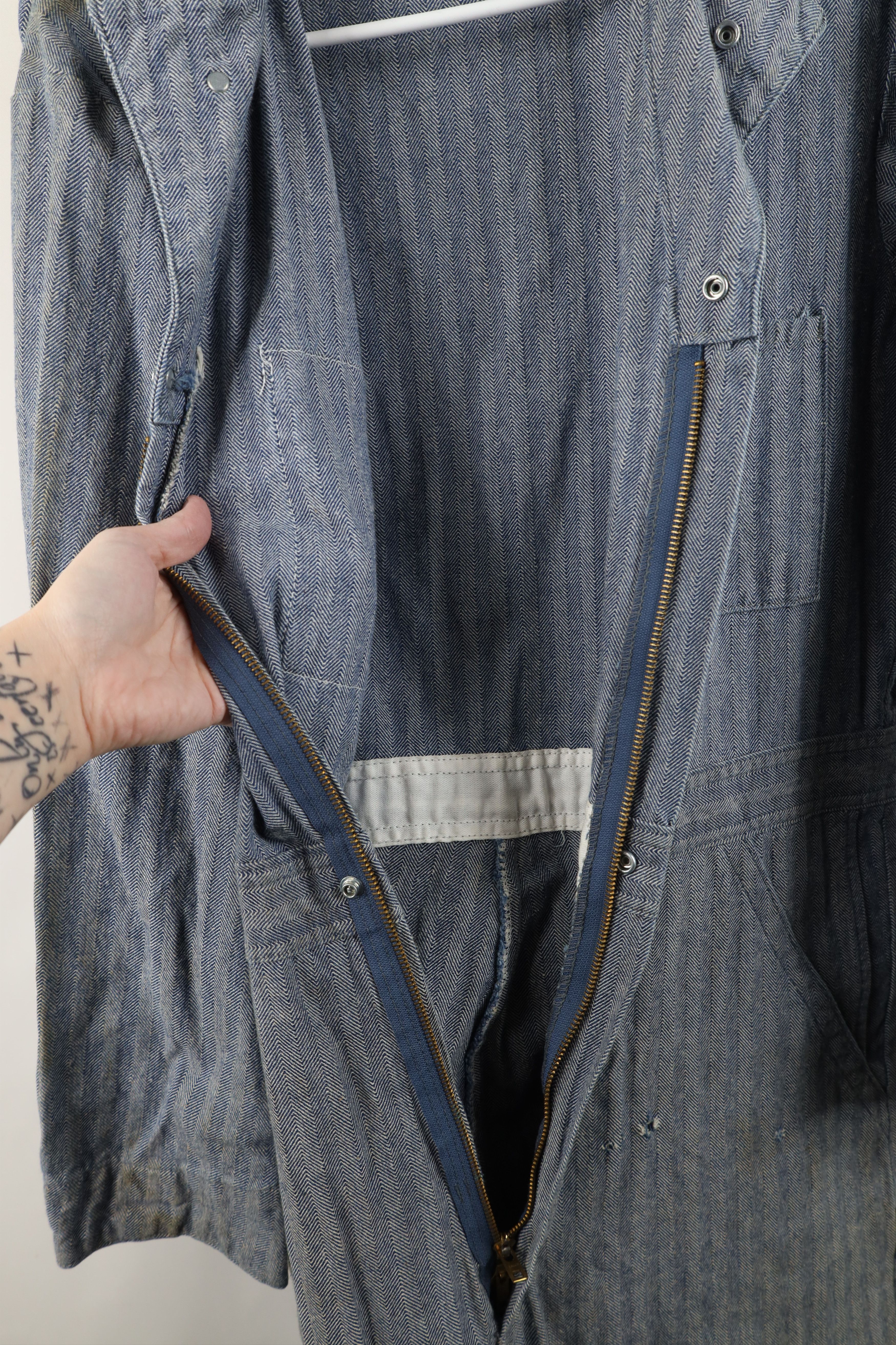 Dickies Vintage 70s Dickies HBT Herringbone Twill Coveralls Size US 38 / EU 54 - 20 Thumbnail