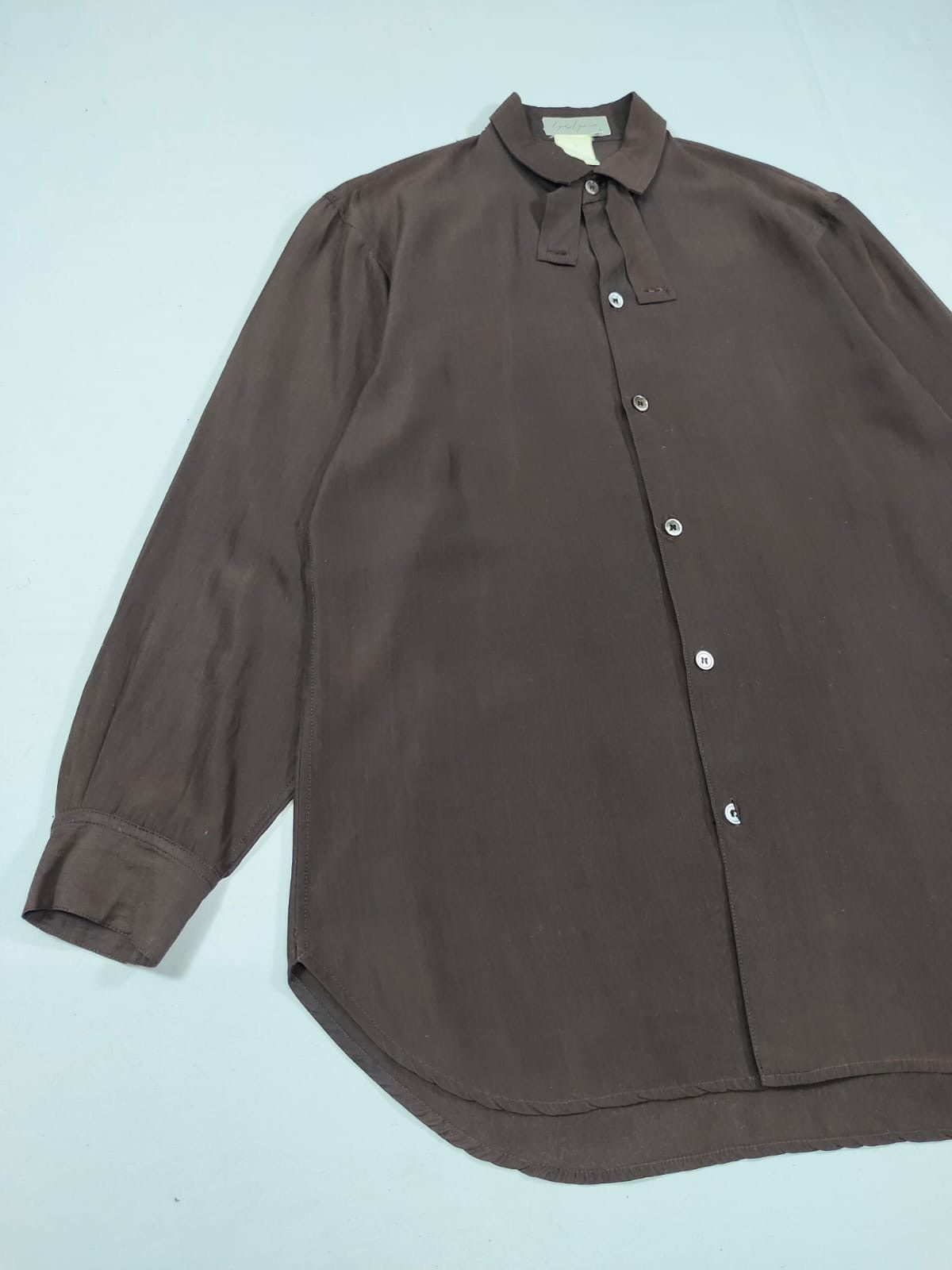 Yohji Yamamoto Archive Yohji Yamamoto Attached Neck-Tie Drape Shirt Size US S / EU 44-46 / 1 - 4 Thumbnail