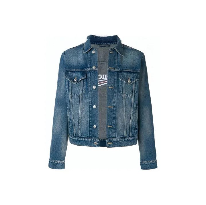 Balenciaga Balenciaga Blue Long Sleeve Denim Jacket Size US L / EU 52-54 / 3 - 1 Thumbnail