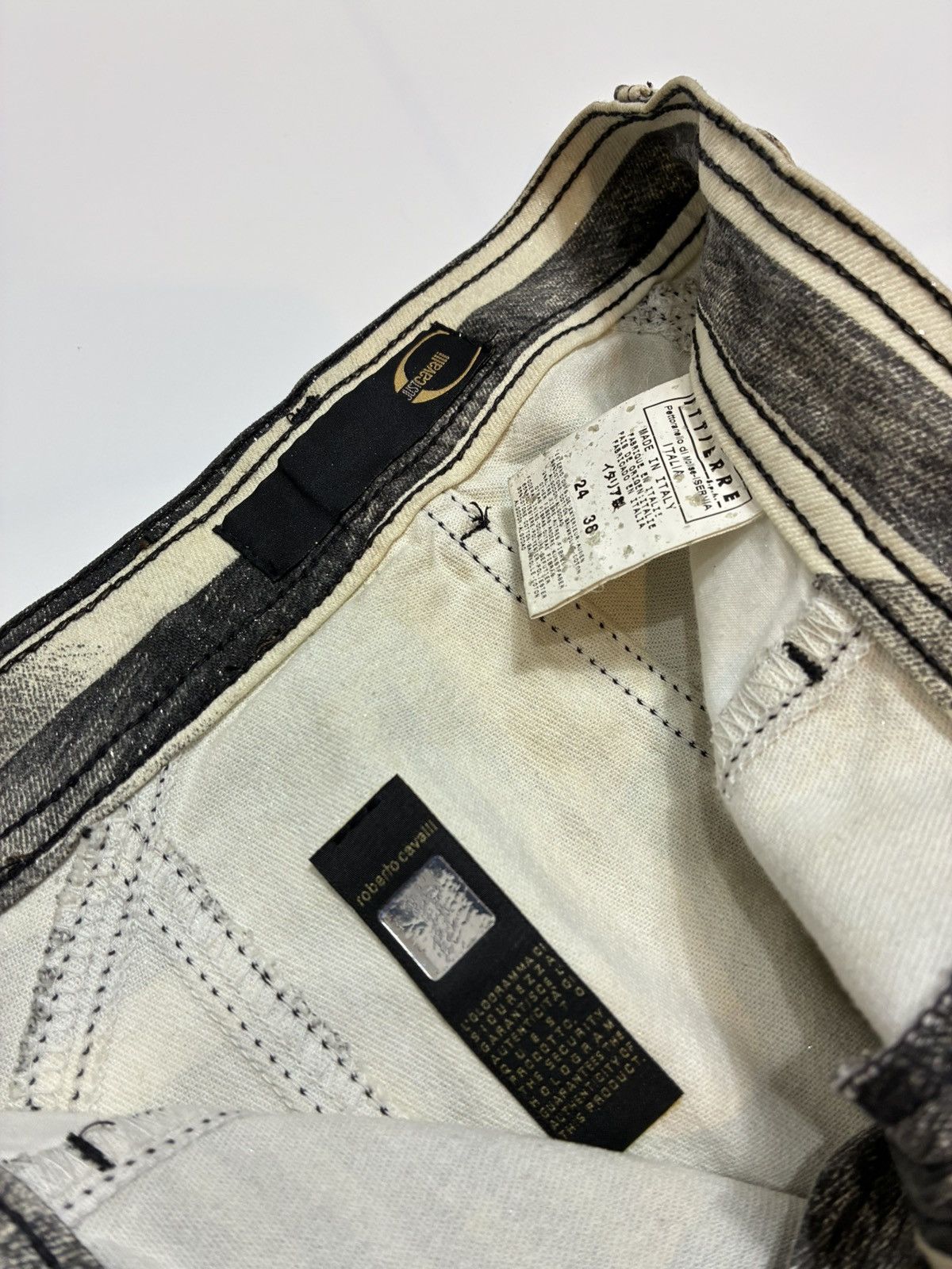 Roberto Cavalli Just Cavalli Y2K Zebra Print Design Flared Pants Size 26" / US 2 / IT 38 - 9 Thumbnail