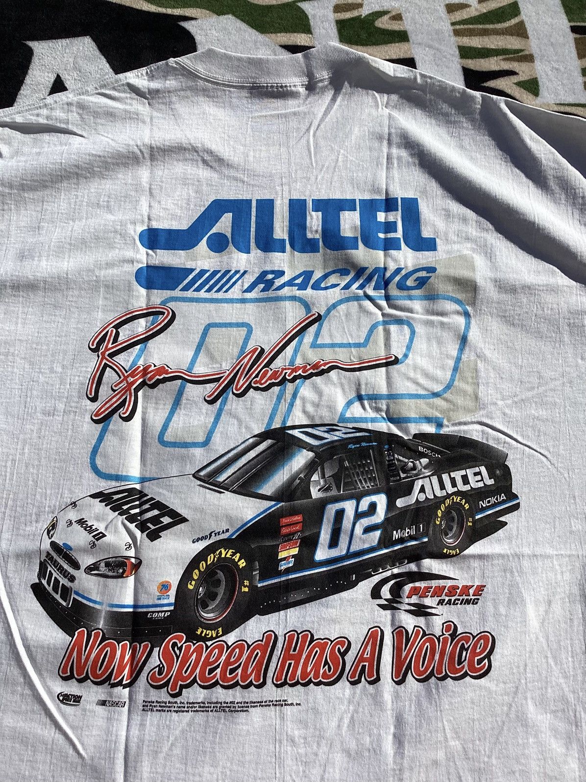 Chase Authentics Vintage Ryan Newman AllTel speed has a voice NASCAR racing T Size US XL / EU 56 / 4 - 2 Thumbnail