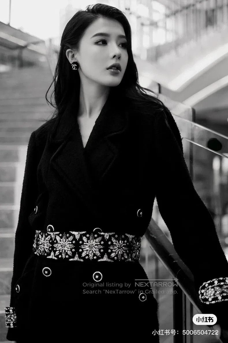 Chanel Chanel Kangpeng Street Series Black Heavy Industry Coat Size XXS / US 00 / IT 34 - 9 Thumbnail