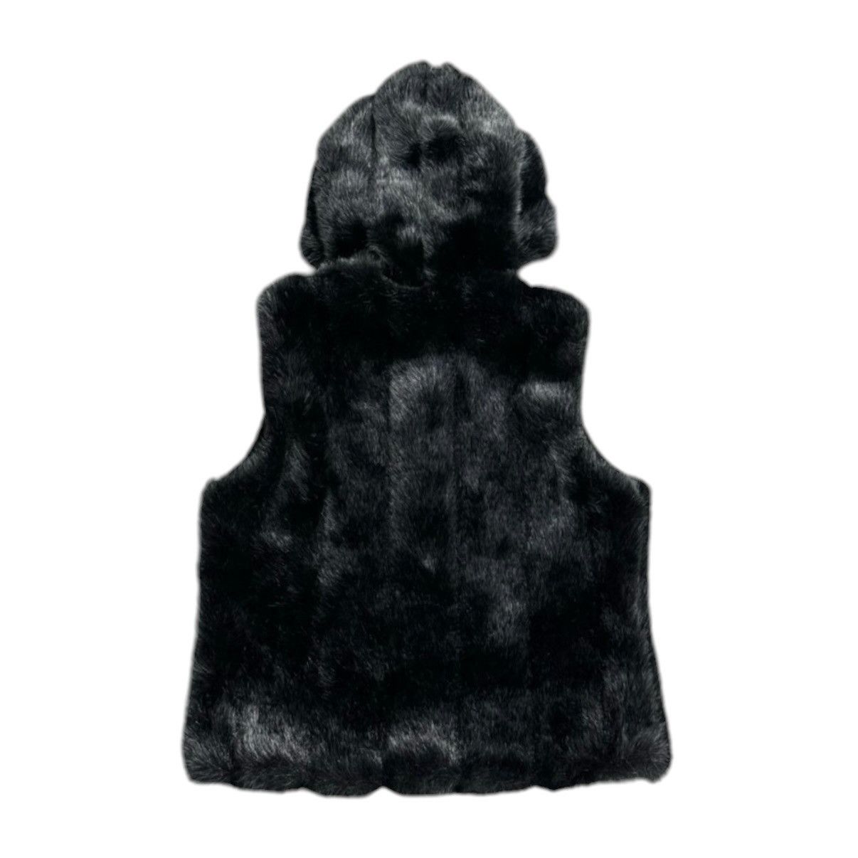 Other Vintage Grey Faux Fur Hooded Vest Size S / US 4 / IT 40 - 4 Thumbnail