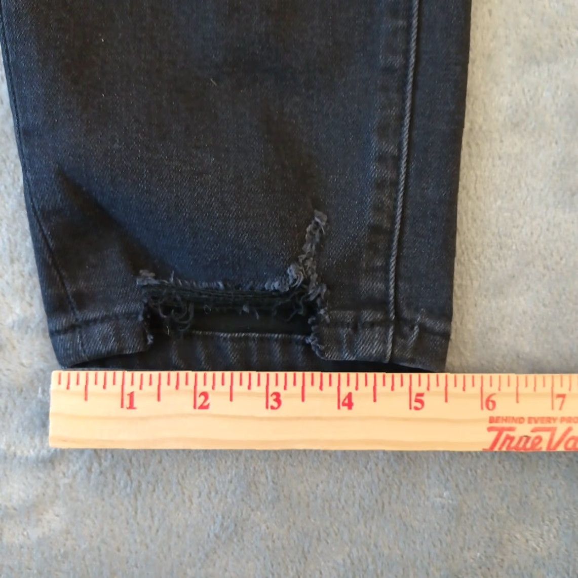Vintage Flying Monkey Jeans Womens Size 32 Black Distressed Button Fly 34x28 New Size 24" / US 00 / IT 34 - 5 Thumbnail