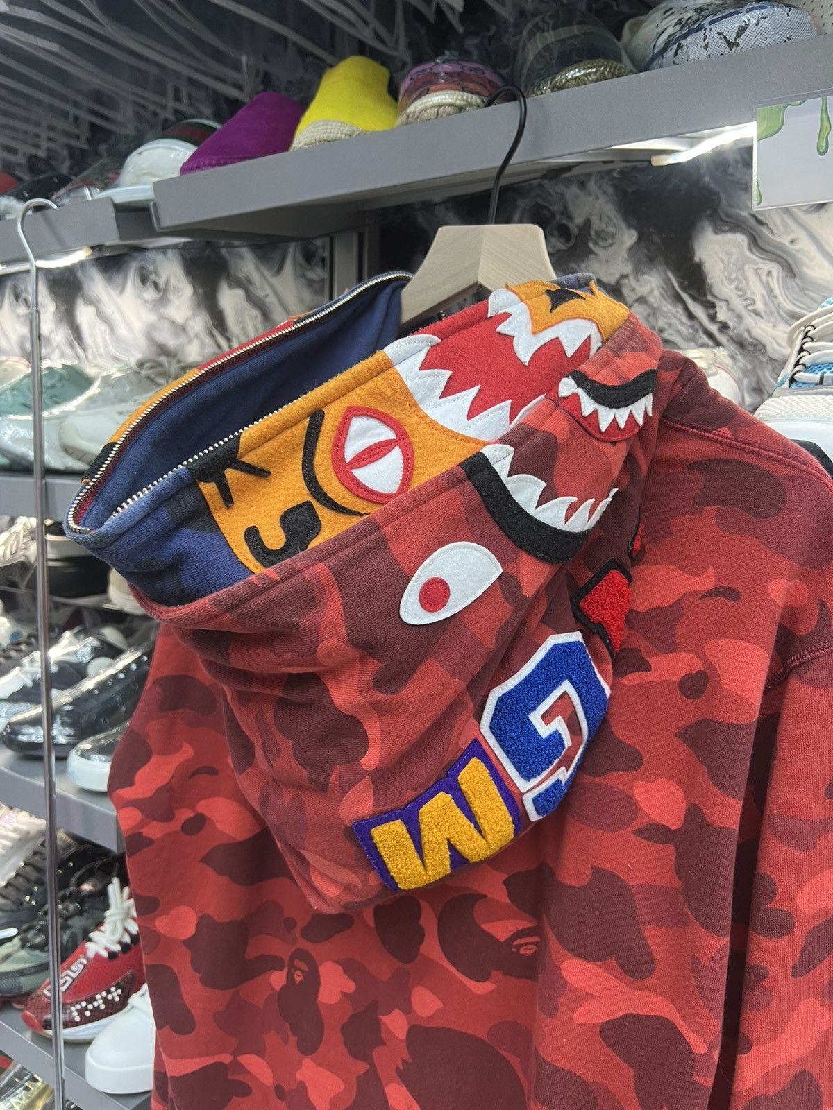 Bape Bape Ape Multicolor Shark Zip Up Size US XL / EU 56 / 4 - 9 Thumbnail