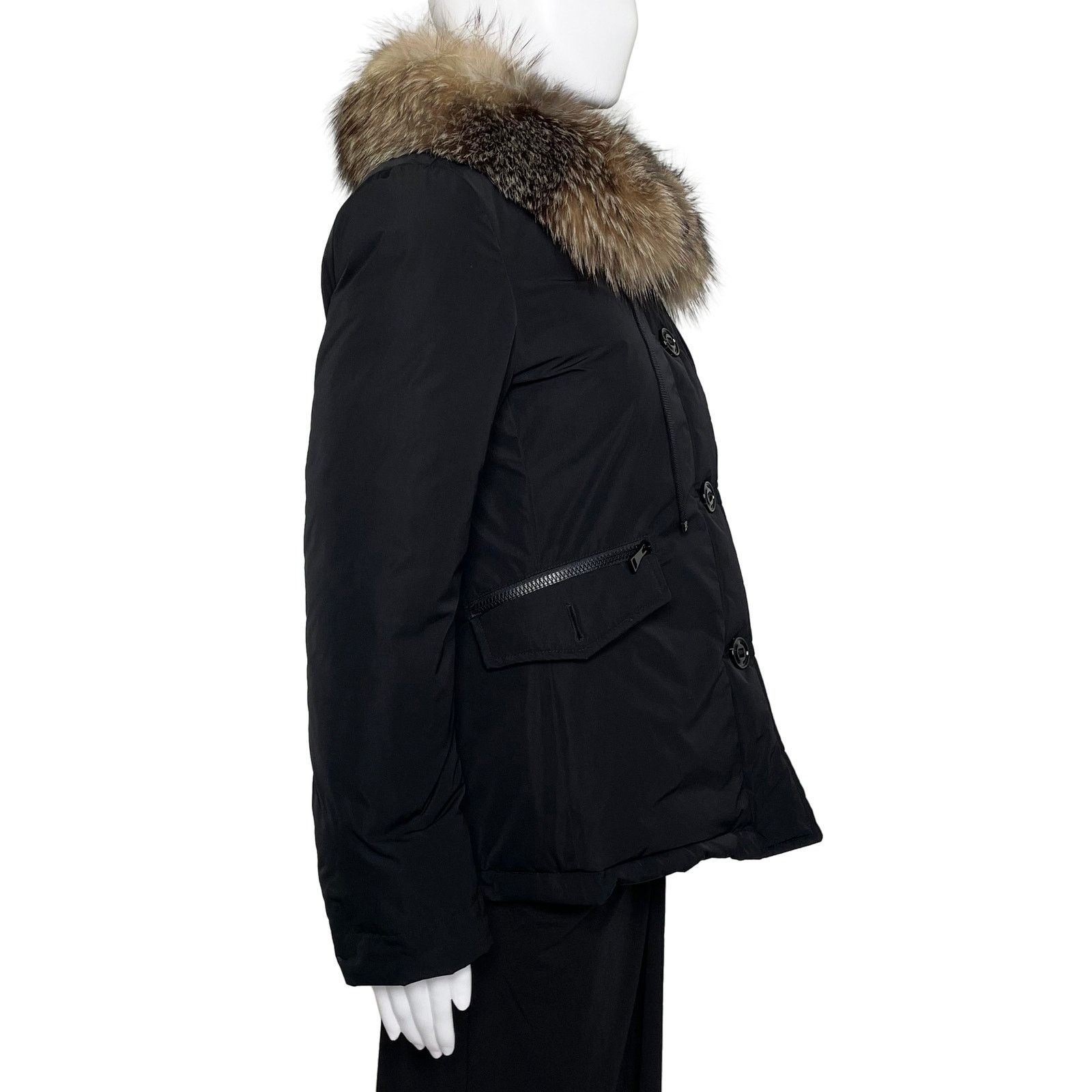 Moncler Black Puffer Fur Trim Size M / US 6-8 / IT 42-44 - 5 Thumbnail