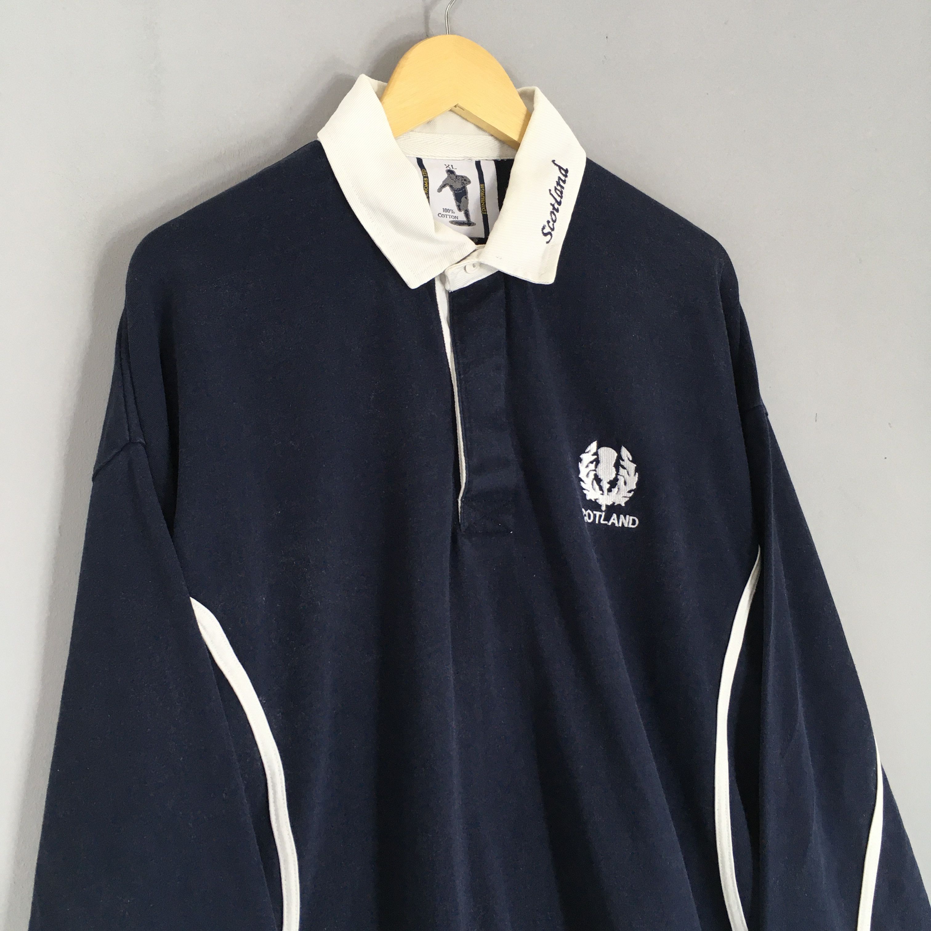 Vintage Vintage Scotland Union Polo Rugby Shirt XLarge Size US XL / EU 56 / 4 - 3 Thumbnail