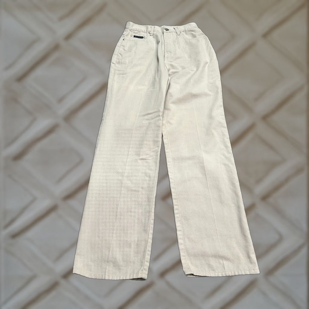 Vintage HeiQi Jeans Jeans Women 26 Beige High Rise Straight Cotton Classic Preppy Womens Size 26" / US 2 / IT 38 - 1 Thumbnail