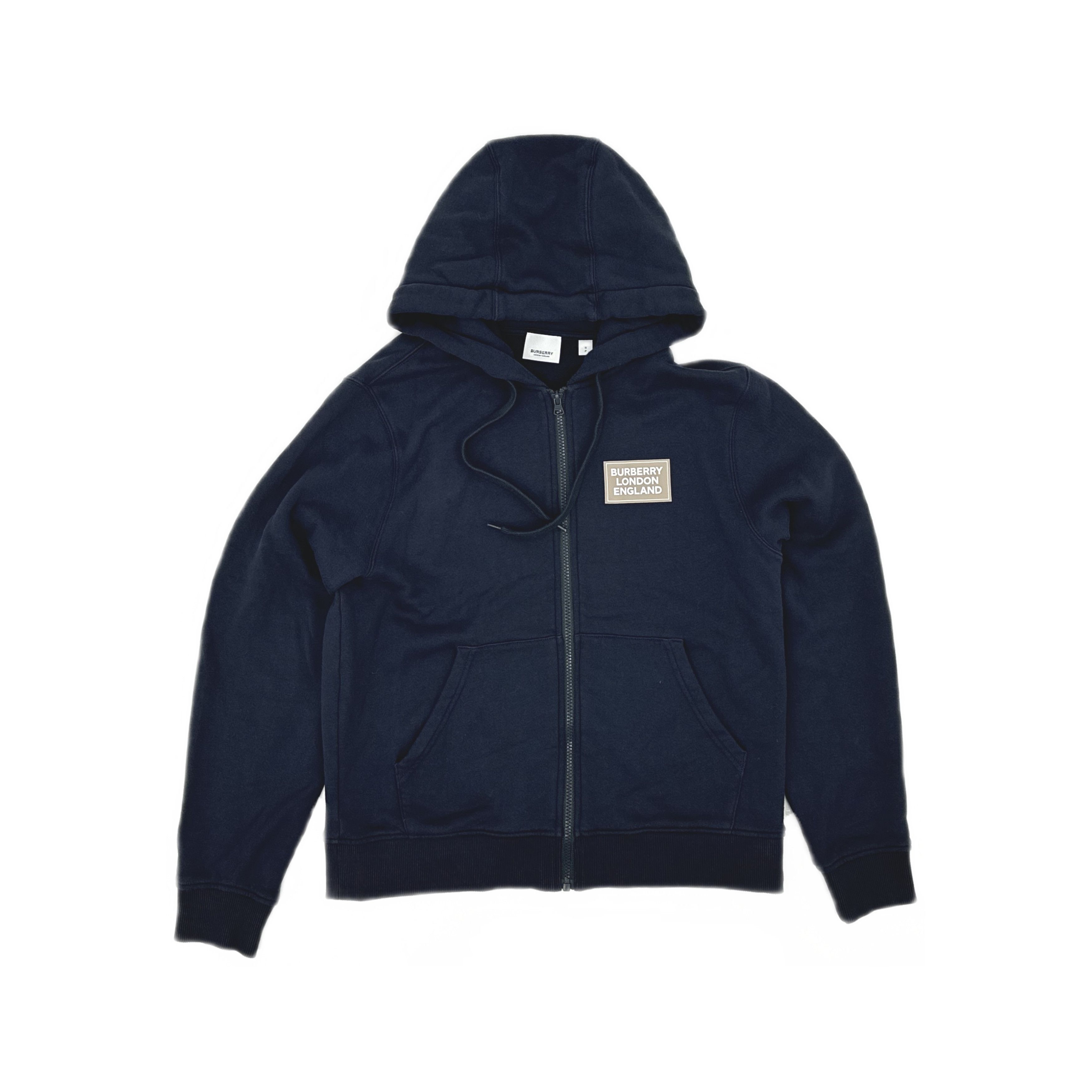 Burberry Burberry Logo Patch Zip-Up Hoodie Navy Size S Size US S / EU 44-46 / 1 - 1 Thumbnail