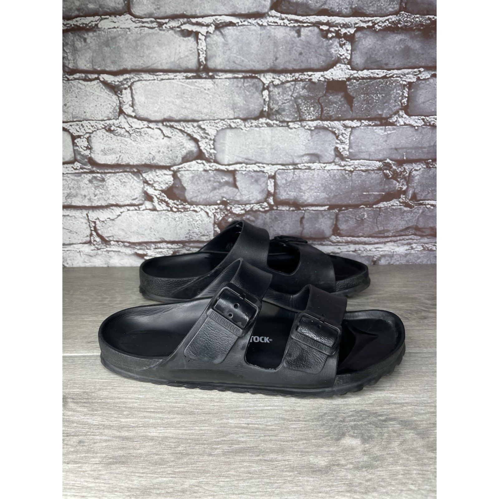 Birkenstock Birkenstock Arizona Essentials EVA Black Foam Slides Sandals Size US 7.5 / IT 37.5 - 1 Thumbnail
