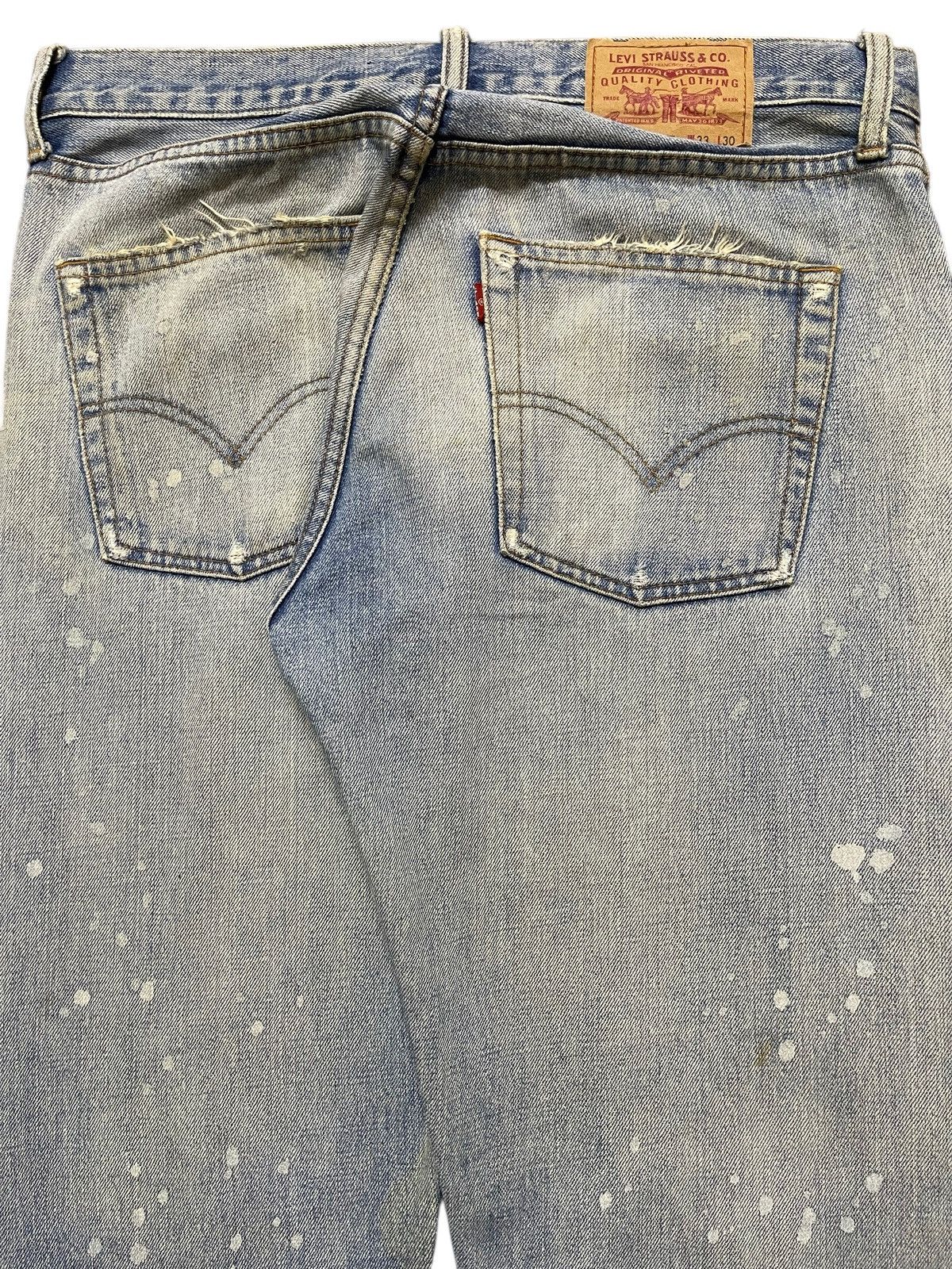 Levi's Vintage 90s Levis 505 Mud Wash Distress Painted Style Jeans Size US 33 - 6 Thumbnail