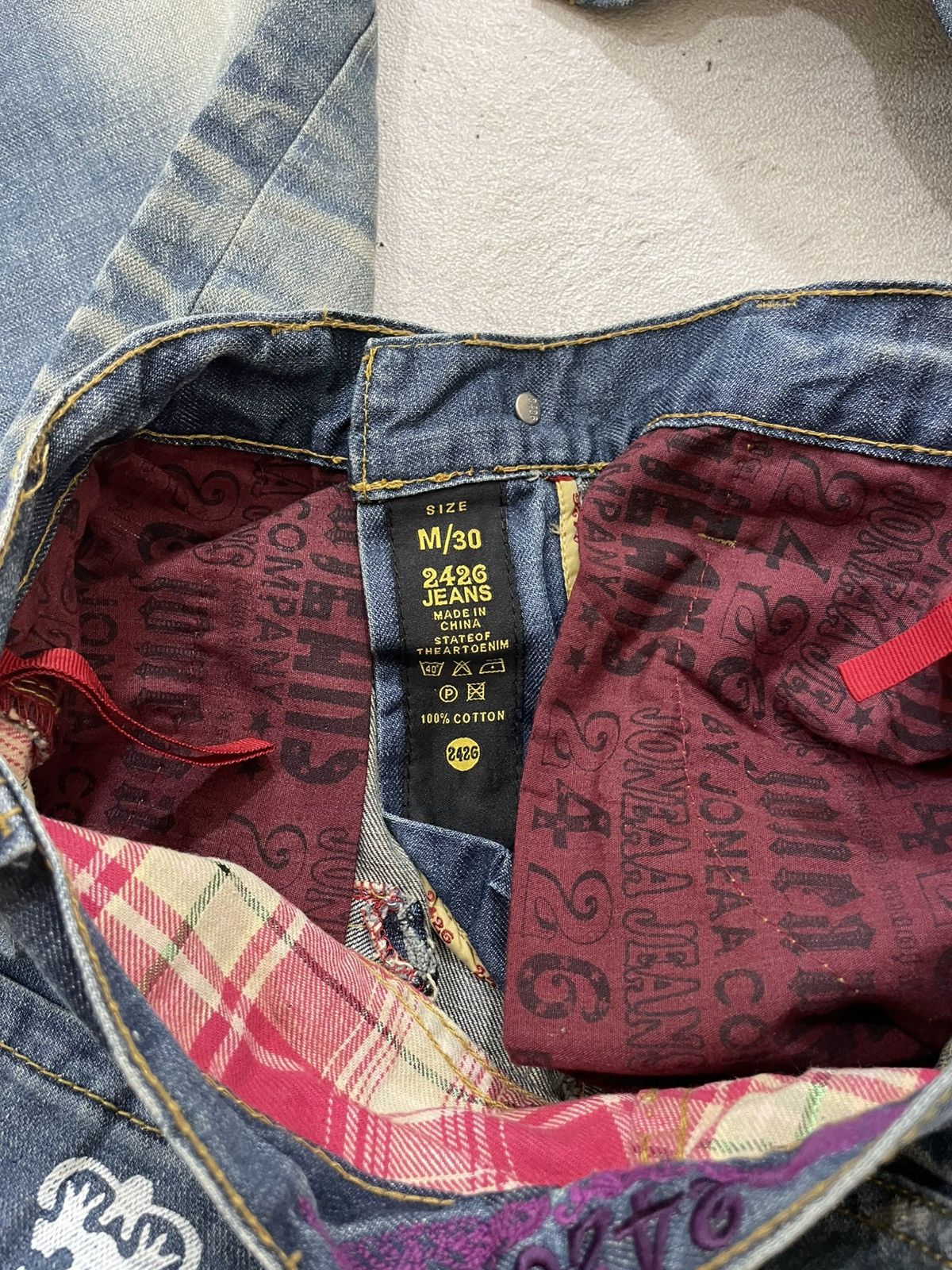 Japanese Brand 2000s Japan Faded Denim Embroidered Mudwash Y2K Size US 30 / EU 46 - 7 Thumbnail
