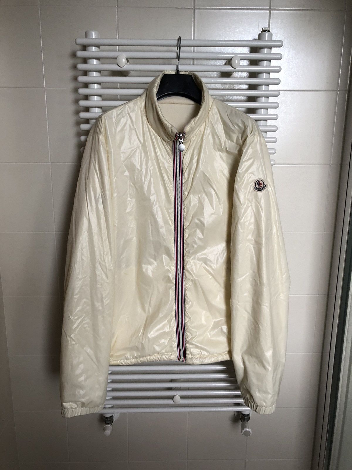 image of Moncler Light Reversible Jacket in Cream, Men's (Size XL)