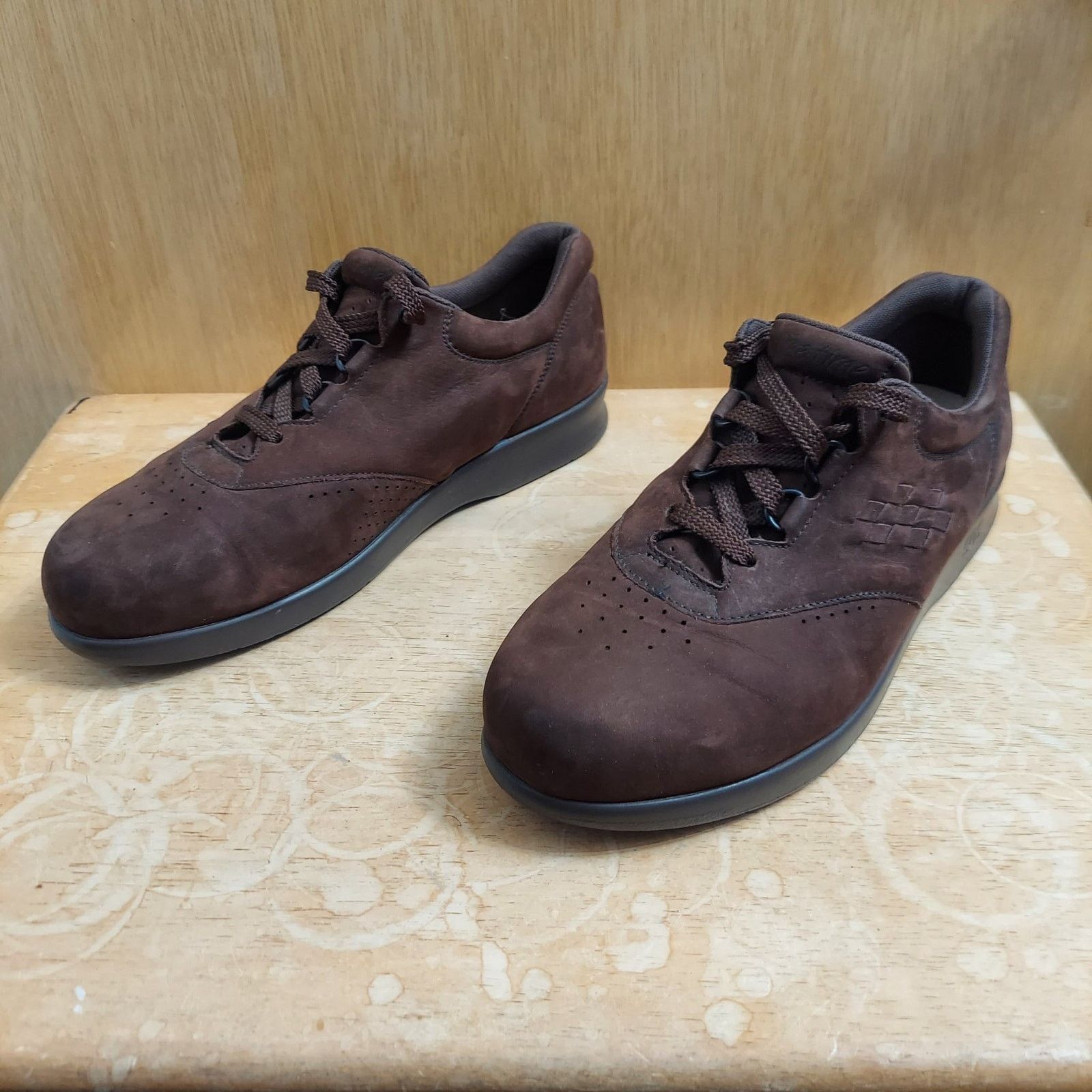 Sas Free Time Men's 9 W Suede Tripad Comfort Oxford Shoes in Brown