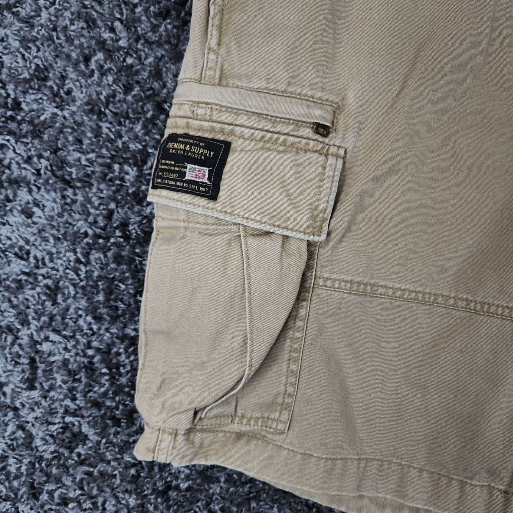 Ralph Lauren RALPH LAUREN Men's Cargo Shorts Size 38 Beige Cotton Heavy Durable Size US 38 / EU 54 - 2 Thumbnail