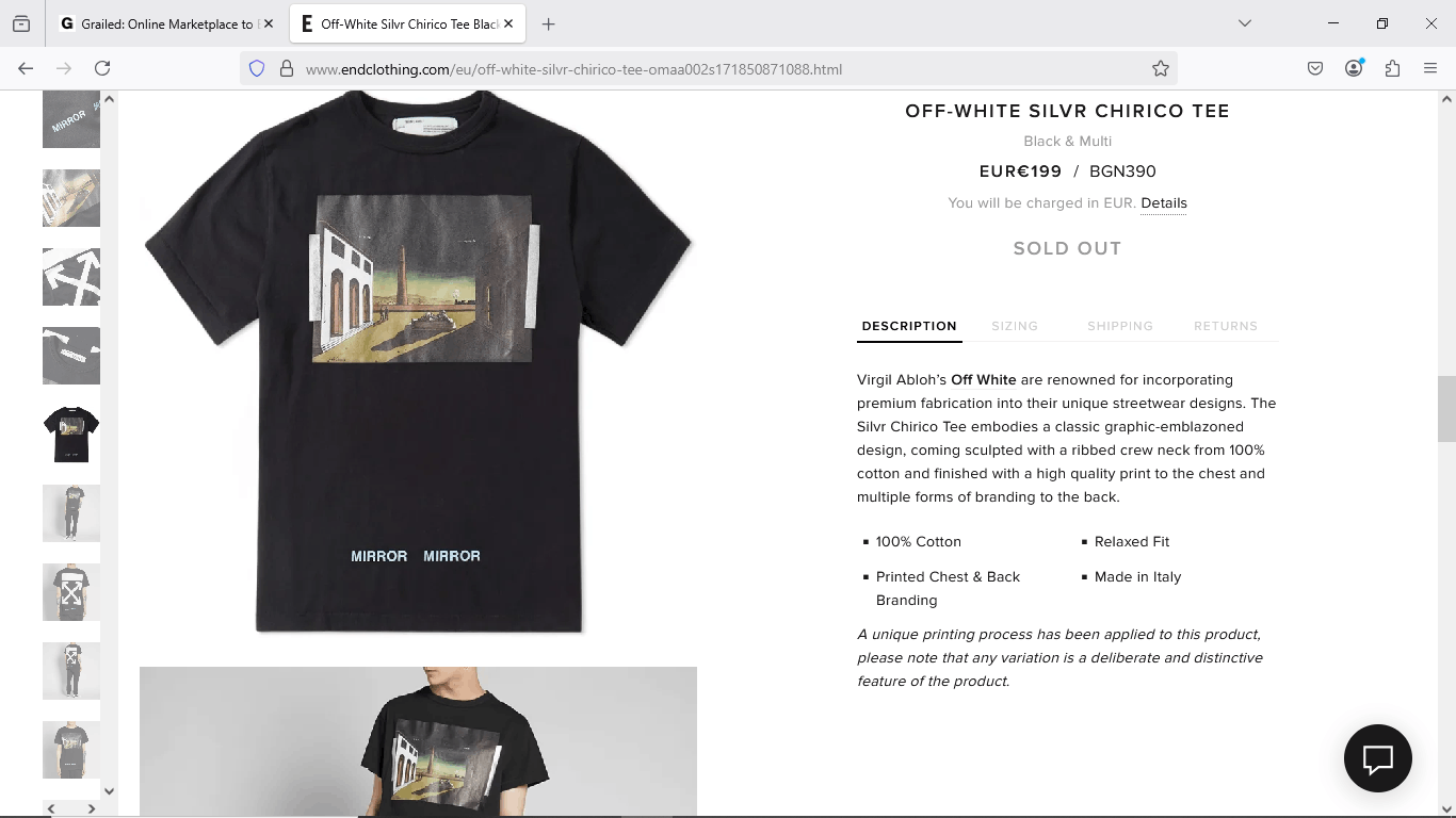 Off-White Off-White Virgil Abloh Chirico Mirror Tee Arrow Logo SS13 Size US S / EU 44-46 / 1 - 13 Thumbnail
