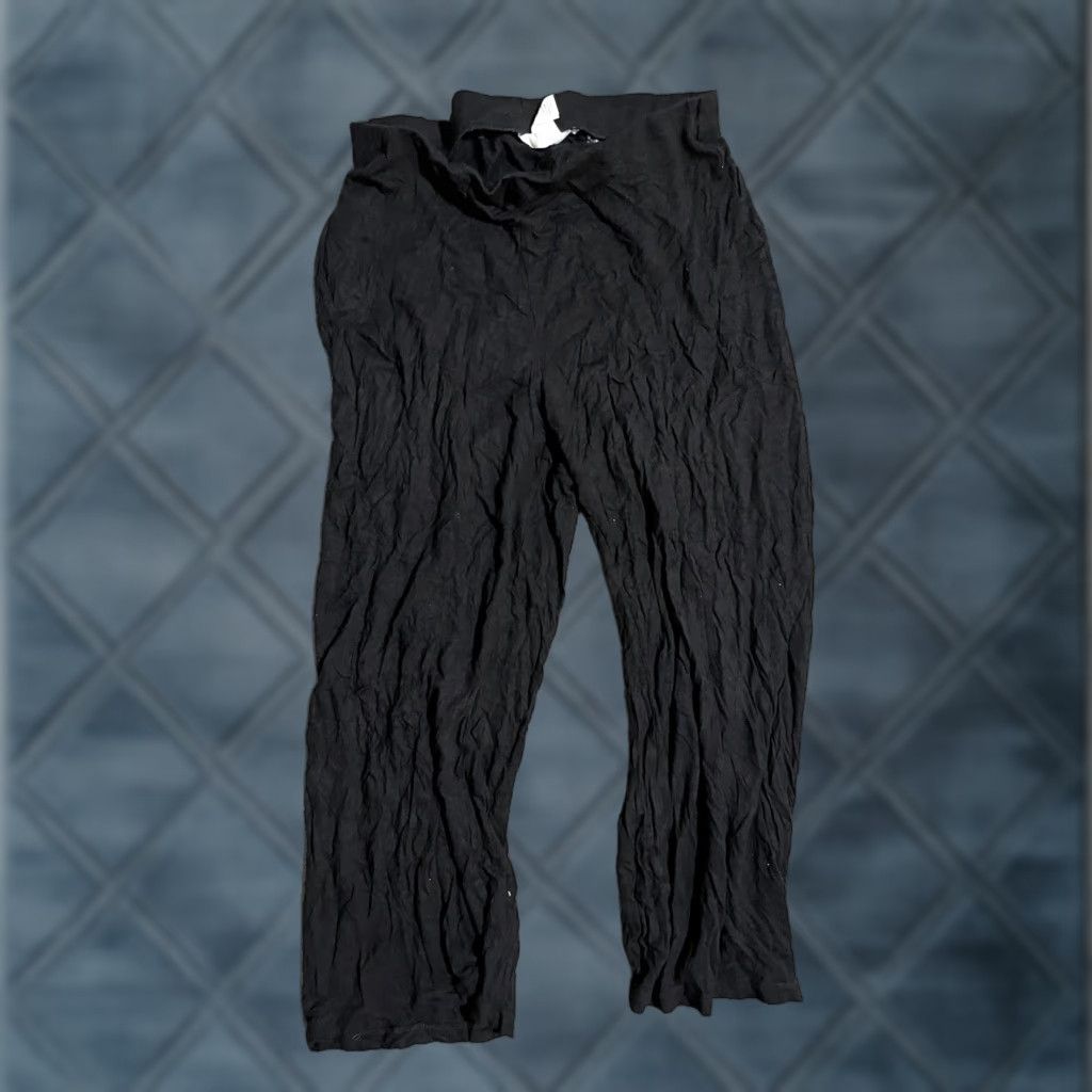 H&M H&M Wide Leg Pants Womens Cropped Flowy Wide Leg Palazzo Black Size M Size 32" / US 10 / IT 46 - 1 Thumbnail