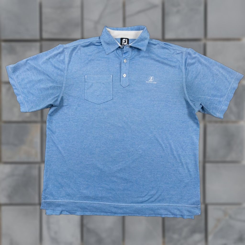 Footjoy FootJoy Polo Shirt Men's Large Blue Short Sleeve Collared FJ Golf Pocket Size US L / EU 52-54 / 3 - 1 Thumbnail