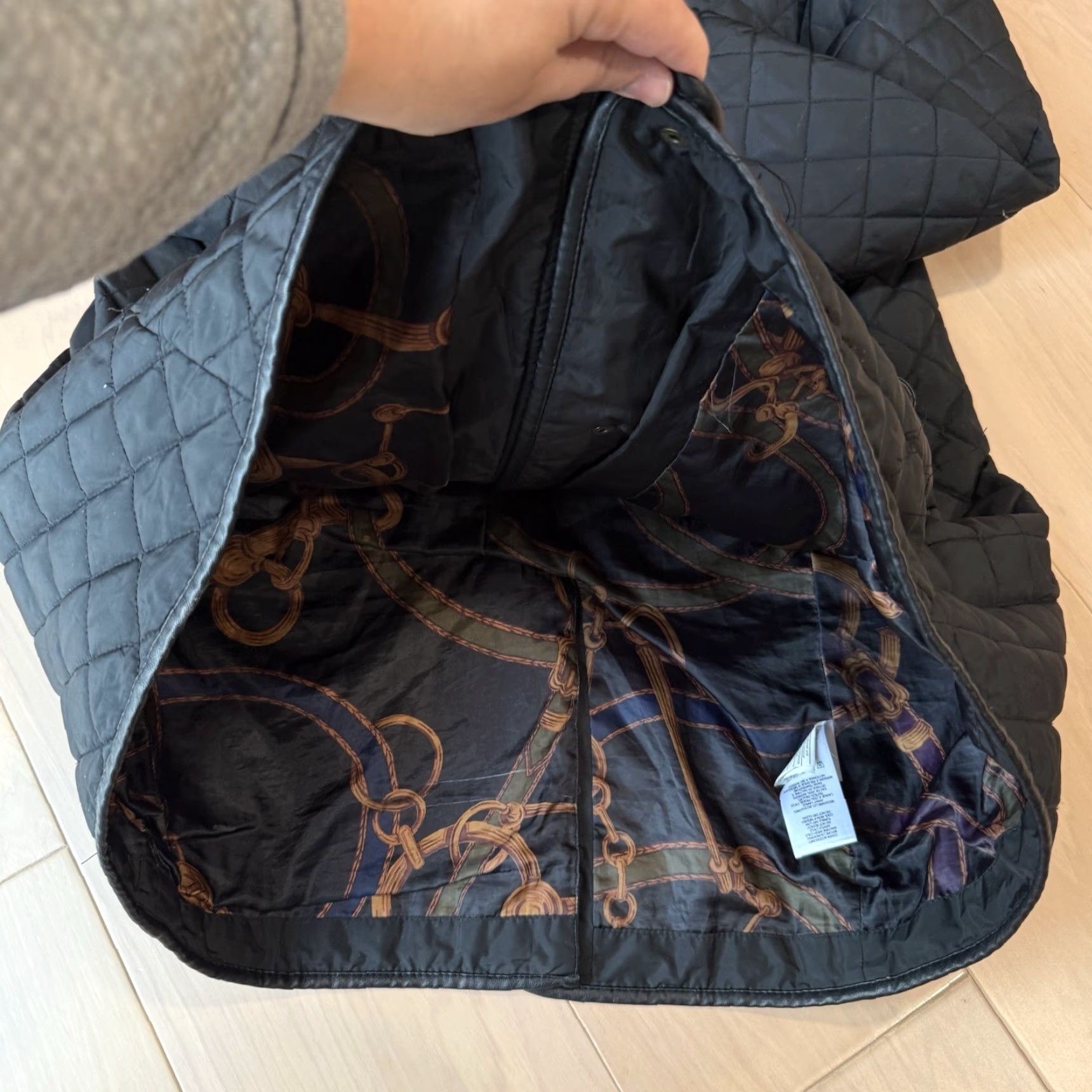 Ralph Lauren Lauren Ralph Lauren Quilted Coat Women's Large Black Full Zip Outerwear NYC Coat Size L / US 10 / IT 46 - 6 Thumbnail