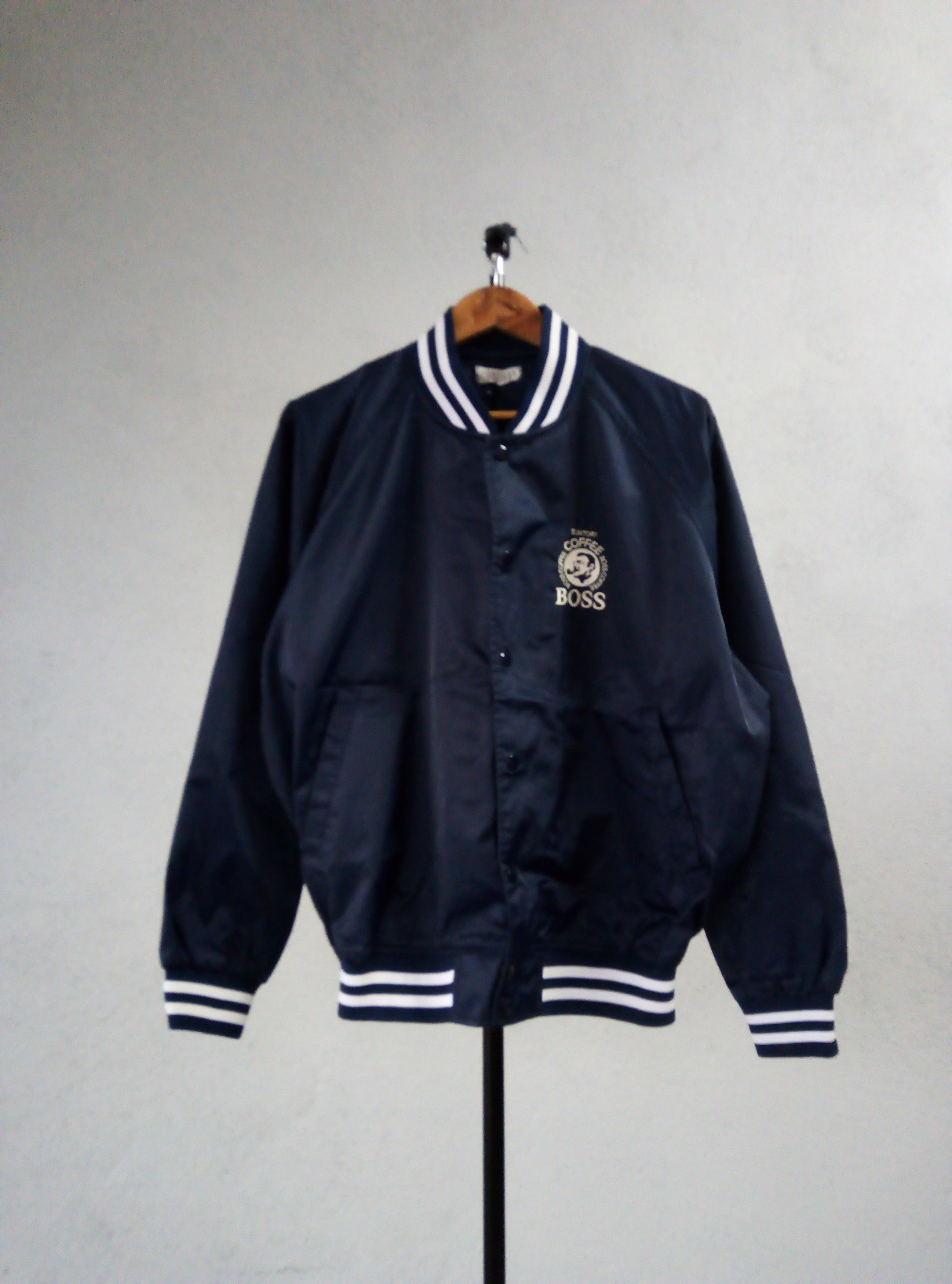 Vintage Suntory boss coffee varsity bomber jacket Size US L / EU 52-54 / 3 - 1 Thumbnail