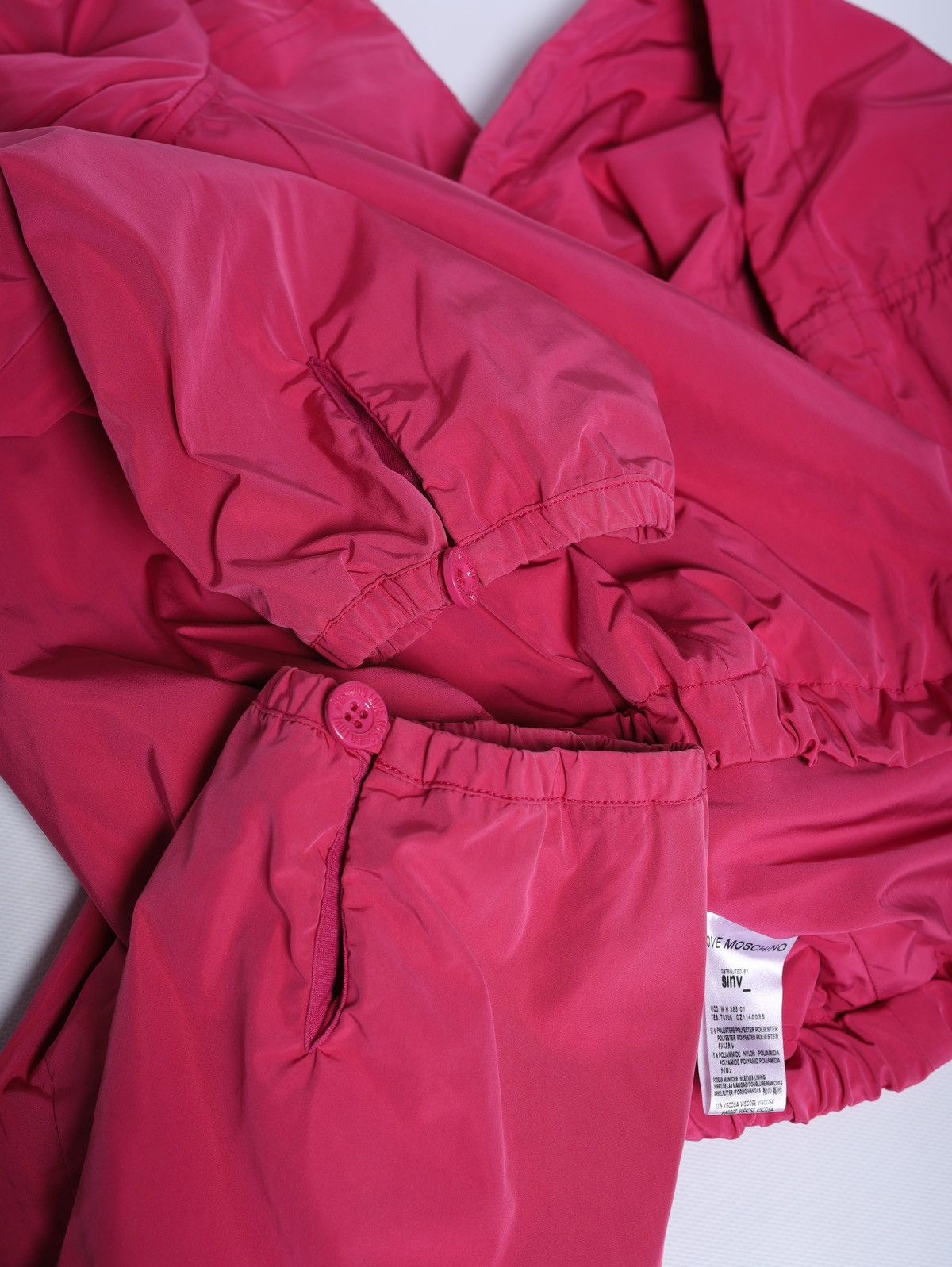Love Moschino Love Moschino Nylon Crop Jacket Pink Size L / US 10 / IT 46 - 9 Thumbnail