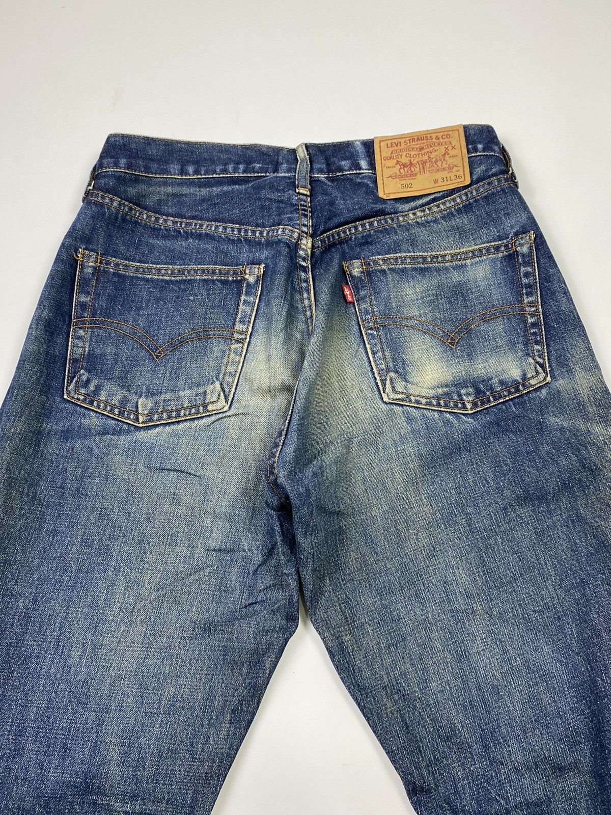 Levi's vintage levis big E 502 selvedge faded wash jeans pant Size US 31 - 11 Thumbnail