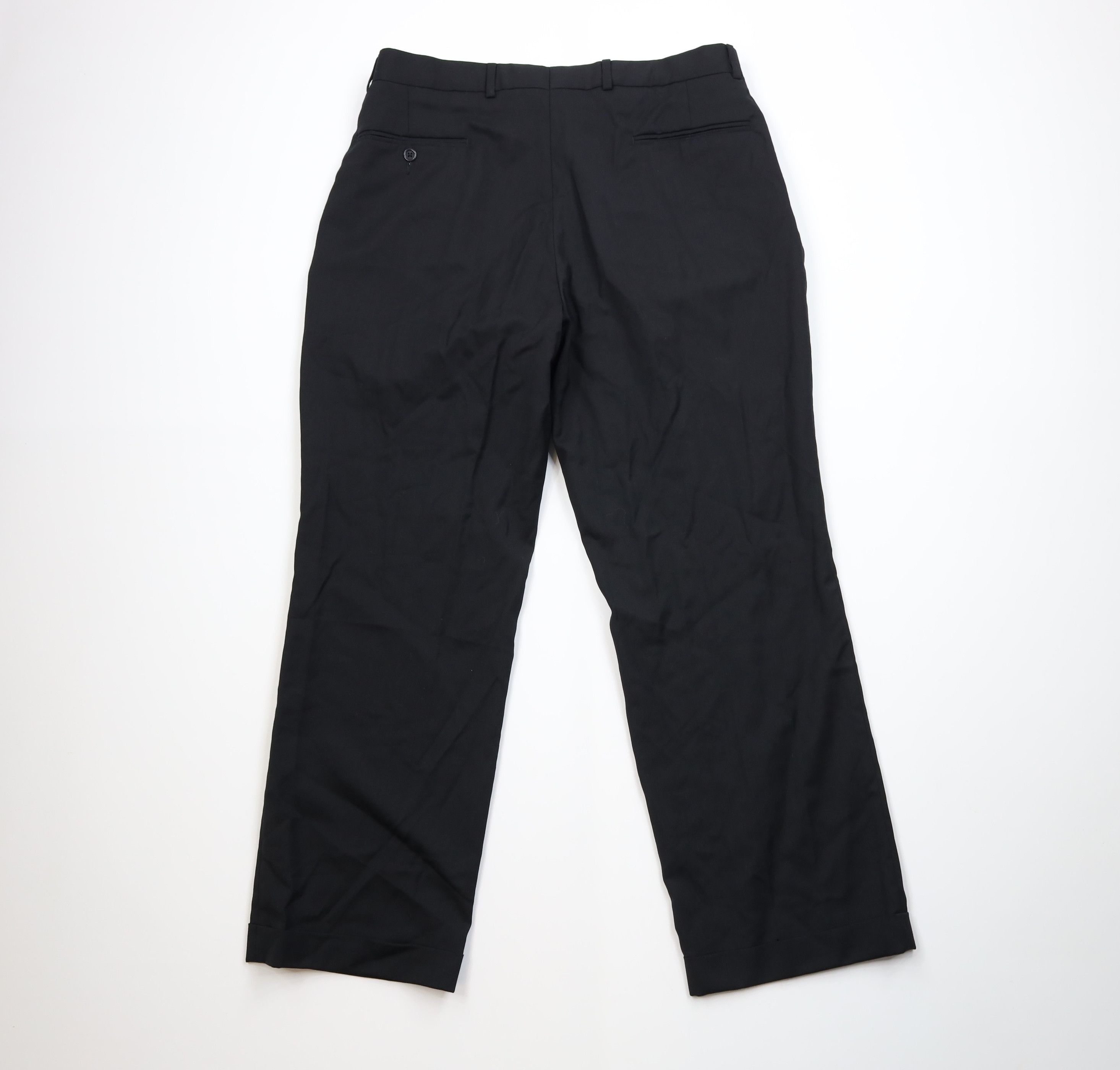 Vintage Vintage 90s Streetwear Worsted Wide Leg Chino Pants Black Size US 36 / EU 52 - 9 Thumbnail