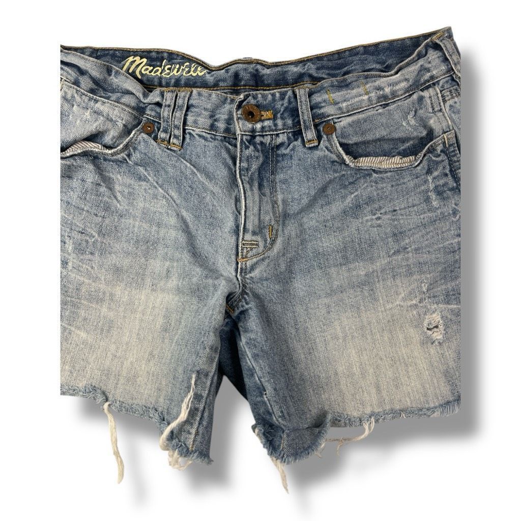 Madewell Madewell Distressed Cut Off Denim Shorts Size 26 Size 26" / US 2 / IT 38 - 3 Thumbnail
