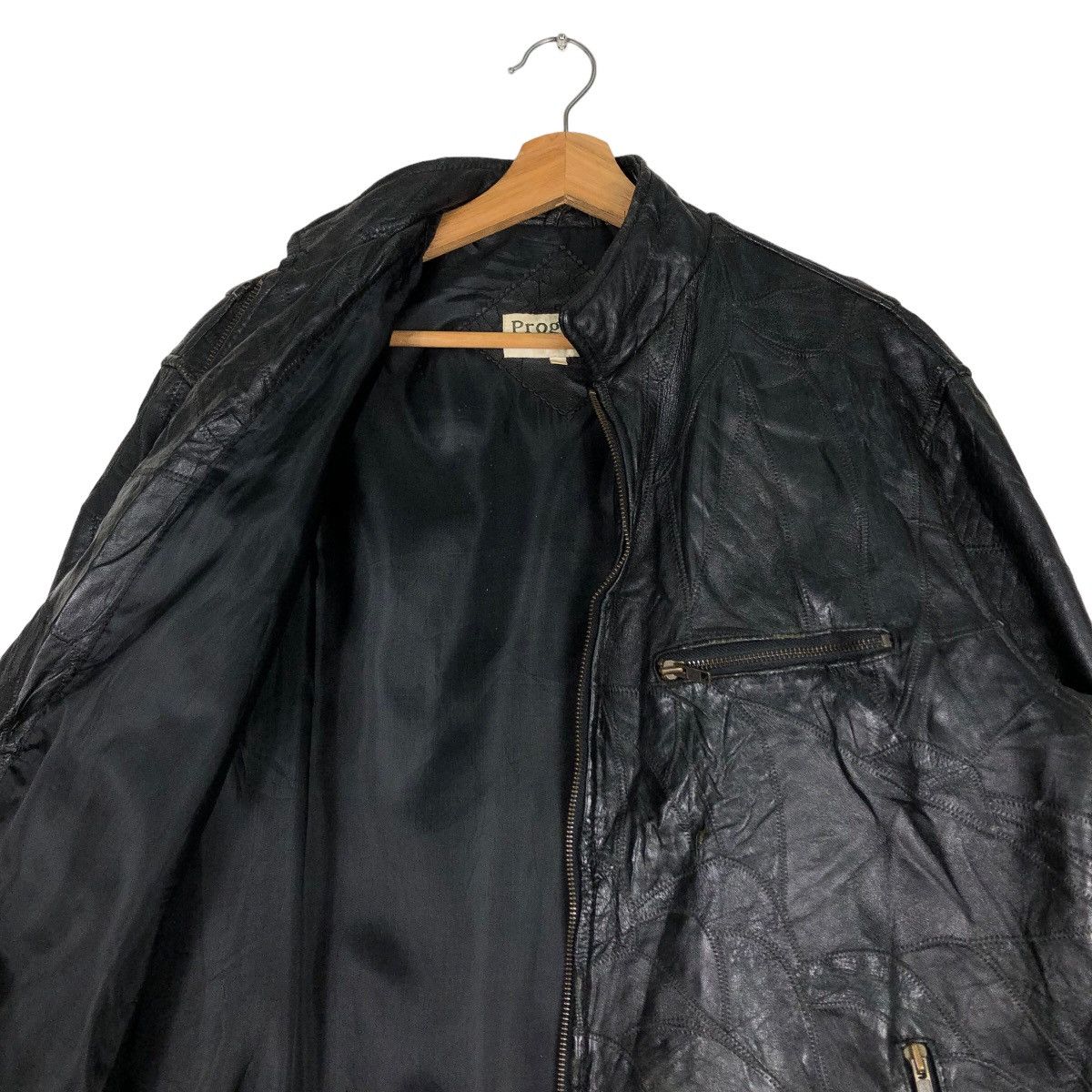 Japanese Brand 🔥Vintage Biker Genuine Leather Jacket Progress Uomo Japan Size US L / EU 52-54 / 3 - 10 Thumbnail