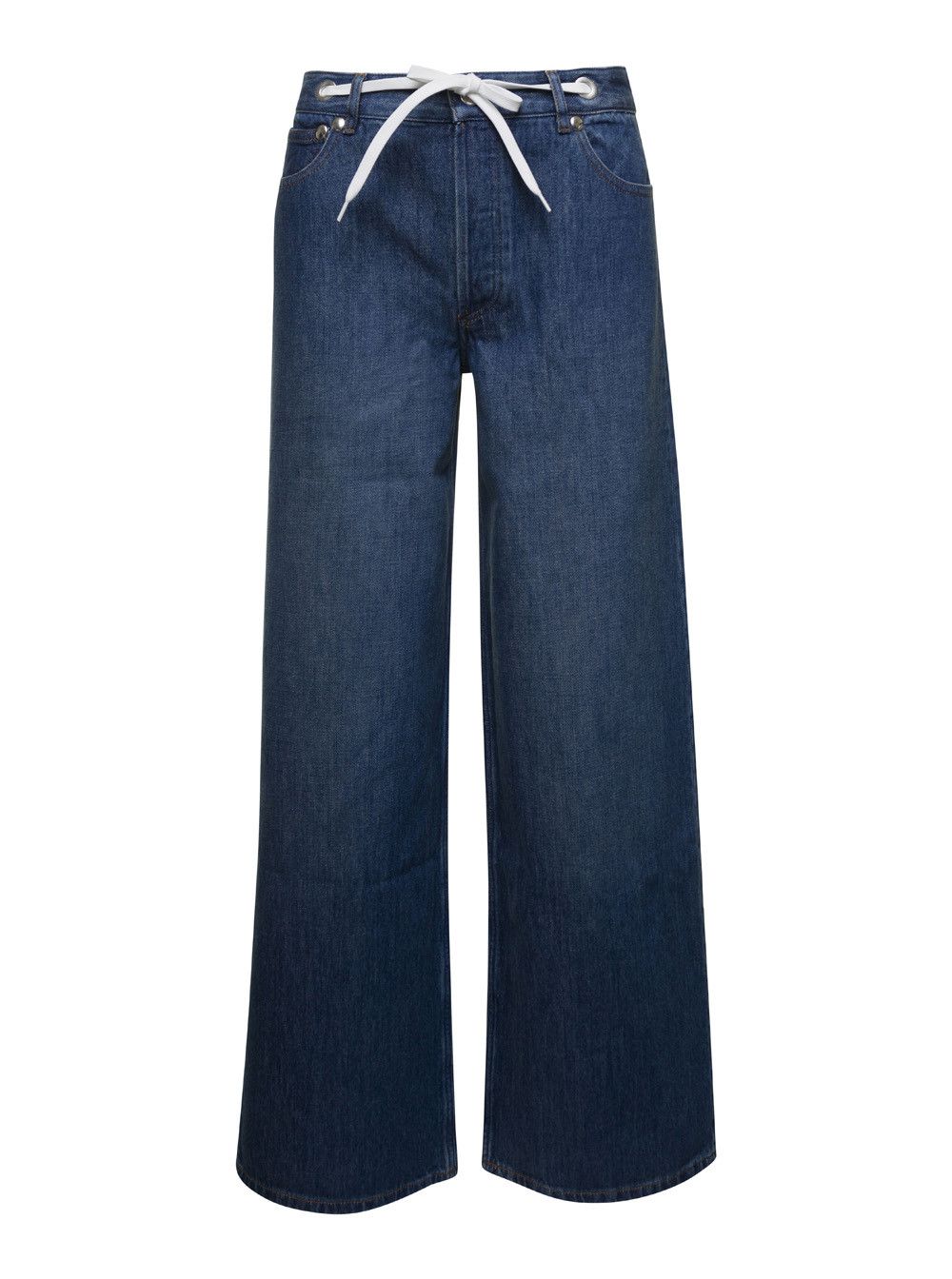 A.P.C. Blue Wide Leg Jeans in Denim Woman Size 27" / US 4 / IT 40 - 1 Thumbnail