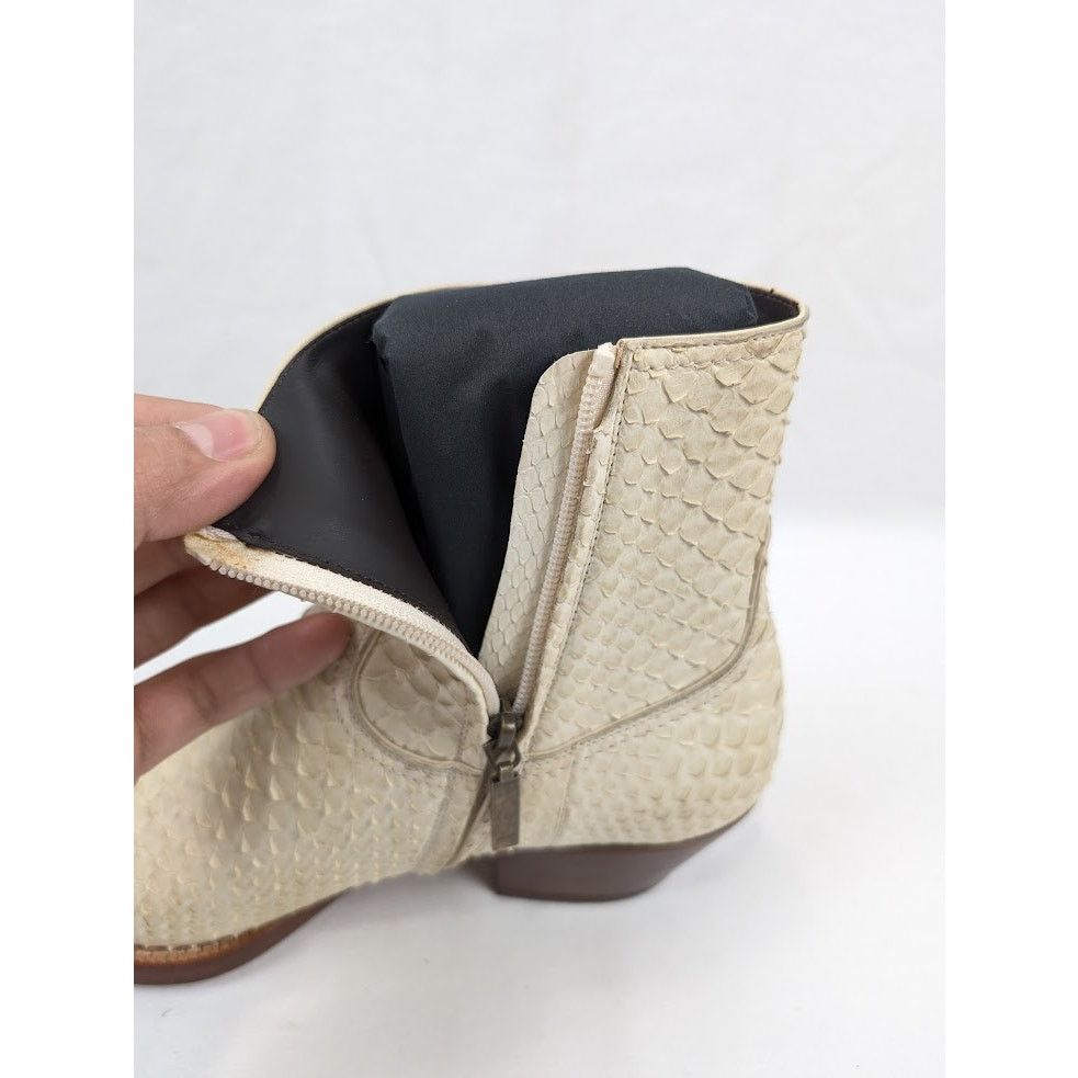 Saint Laurent Paris o1rshd1 Lukas 40 Zip Boots in Cream Size US 9 / EU 42 - 10 Thumbnail
