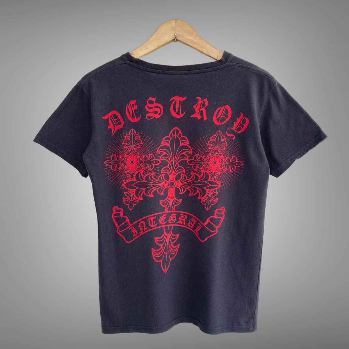Japanese Brand Japanese "Destroy Integral" Chrome Heart Style Tee Size US M / EU 48-50 / 2 - 1 Thumbnail