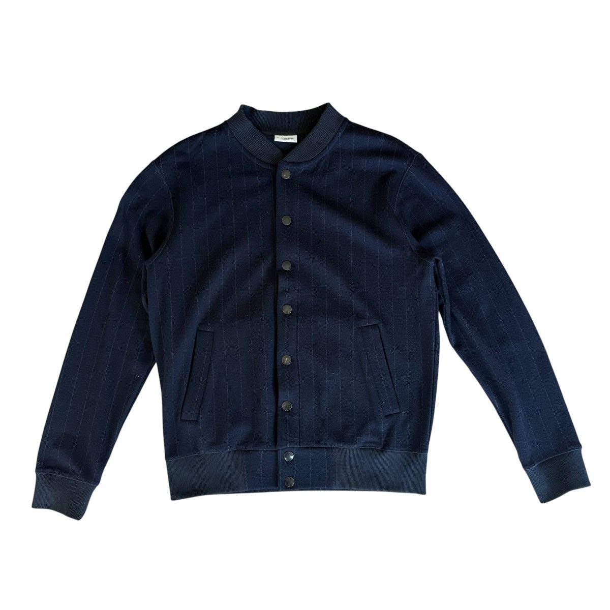 Dries Van Noten Navy Pinstripe Bomber Size US M / EU 48-50 / 2 - 1 Thumbnail