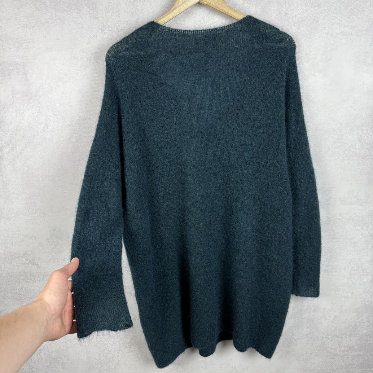 Sarah Pacini Sarah Pacini V-Neck Mohair-Merino Wool Long Sweater Size OS Size ONE SIZE - 15 Thumbnail