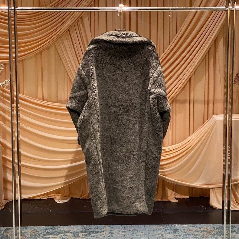 Max Mara Max Mara Hot Grey Long Teddy Coat Size S / US 4 / IT 40 - 2 Thumbnail