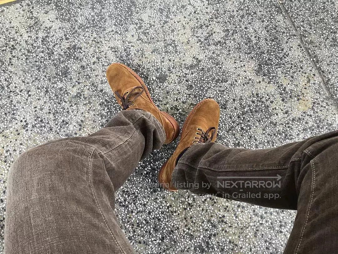 visvim hilts low folk shoes in light brown.