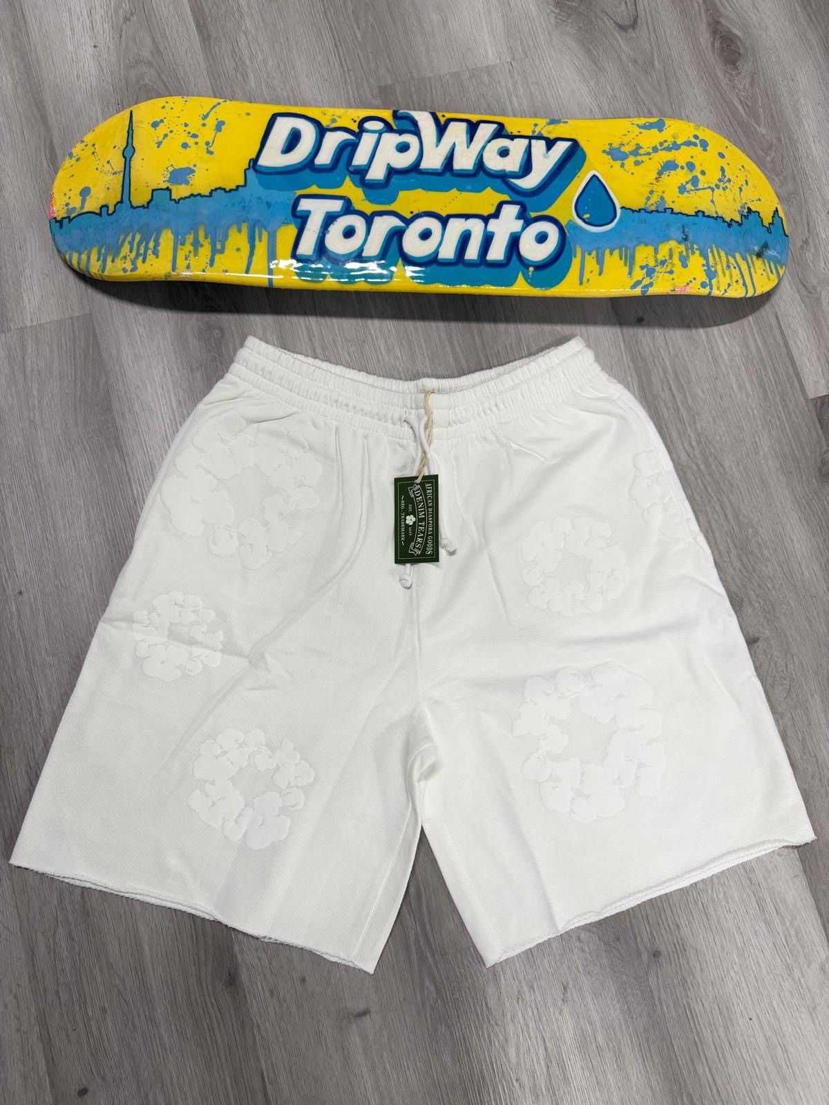 DENIM TEARS White Denim Tear Shorts Size US 34 / EU 50 - 1 Thumbnail