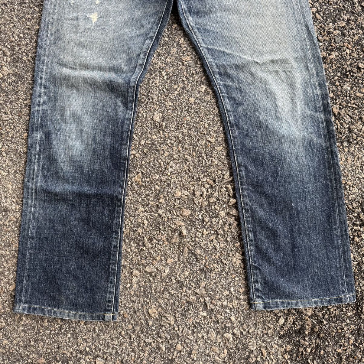 Japanese Brand VINTAGE JAPANESE STRAIGHT FADED JEAN DENIM PANTS Size US 35 - 3 Thumbnail