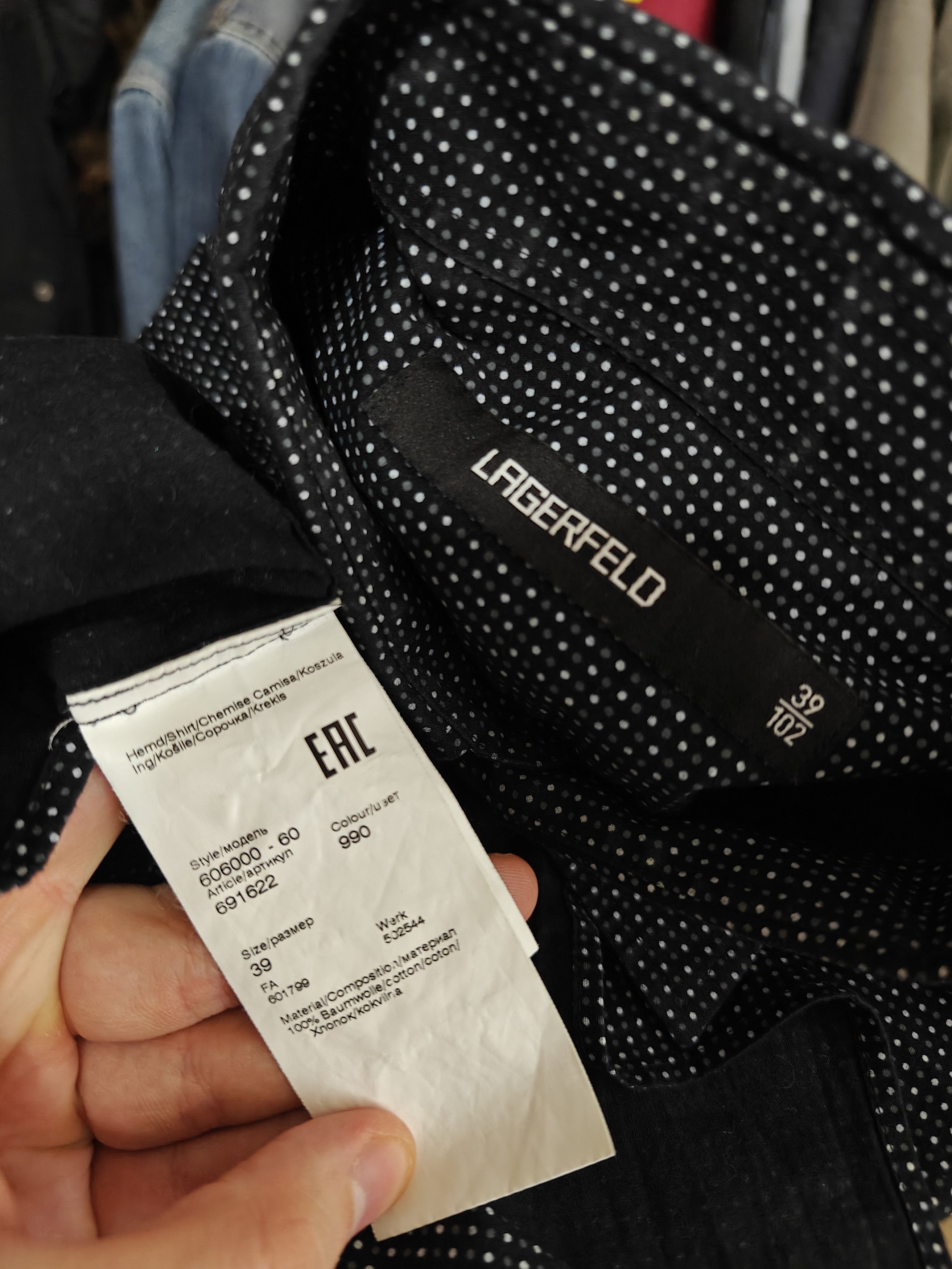 Karl Lagerfeld Karl Lagerfeld Shirt Polka Dot Black size M Size US M / EU 48-50 / 2 - 9 Thumbnail