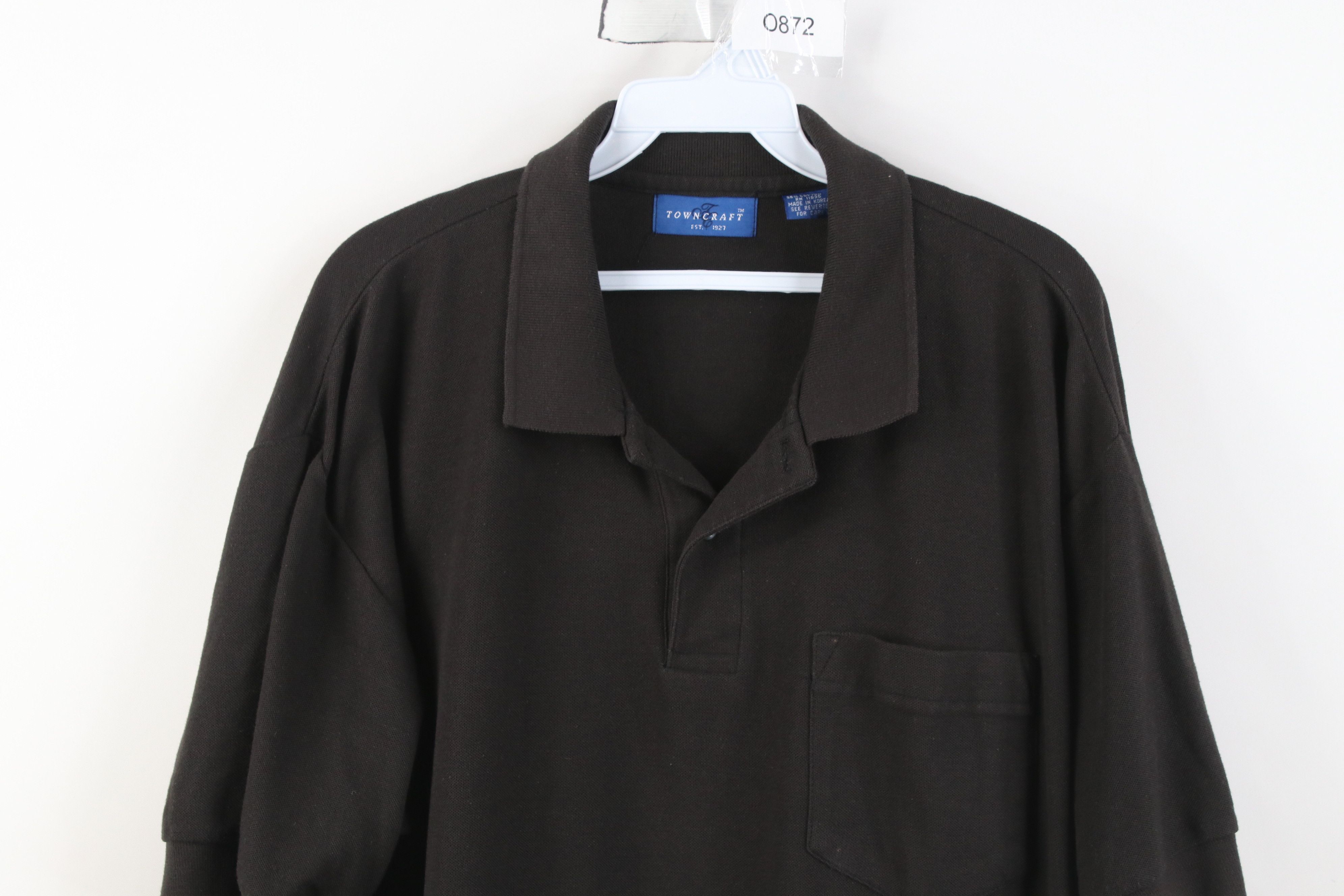 Vintage Vintage 90s Streetwear Collared Golf Polo Shirt Black Pocket Size US XL / EU 56 / 4 - 2 Thumbnail