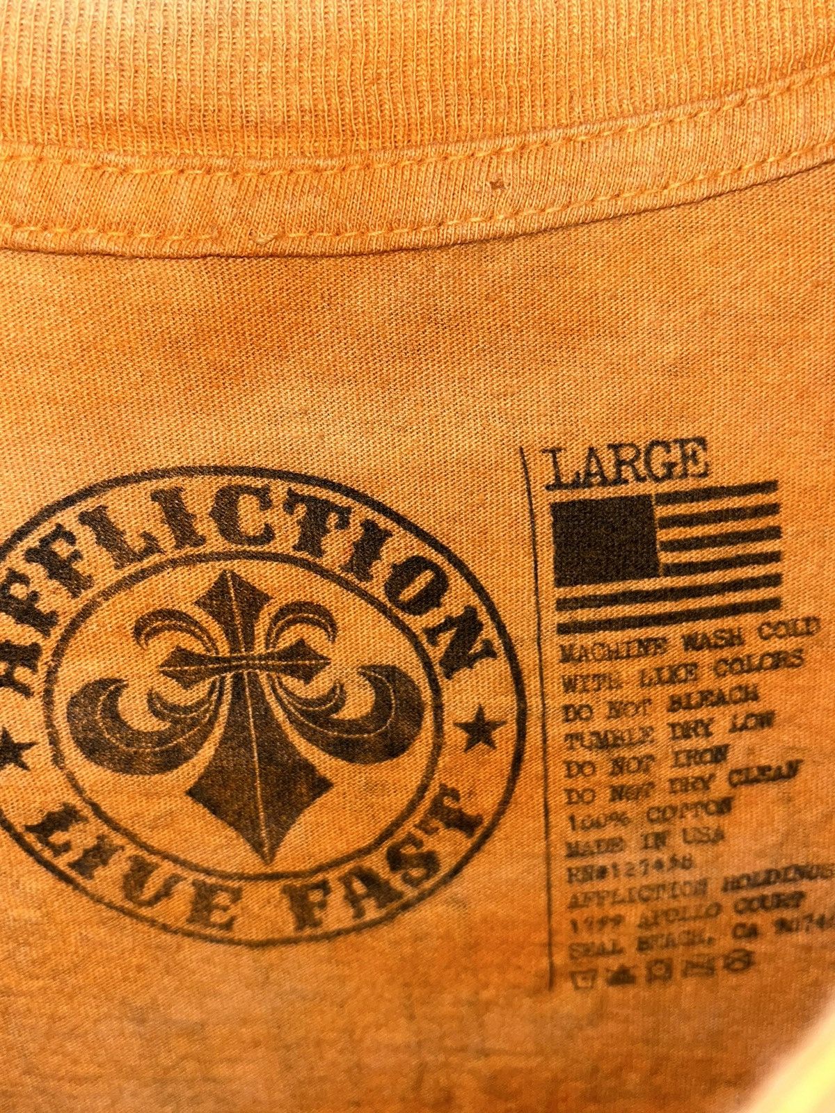 Affliction × If Six Was Nine Crazy Y2K Cyber Grunge Baggy Skater Faded ERD Affliction Tee Size US L / EU 52-54 / 3 - 4 Thumbnail