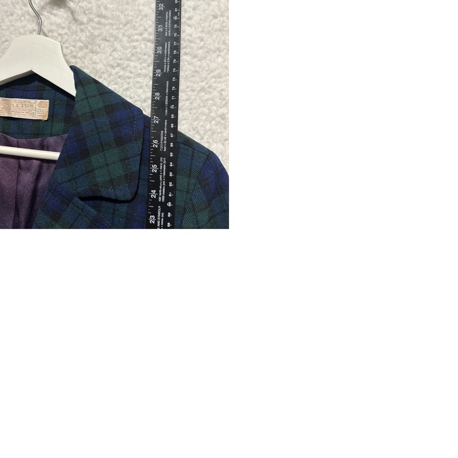 Pendleton VINTAGE Pendleton Blazer Jacket Women Size 18 Virgin Wool Green Tartan Plaid Blazer Women Plus 18 Wool Pattern Plaid Jacket Mens? Size XXL / US 16-18 / IT 52-54 - 9 Thumbnail